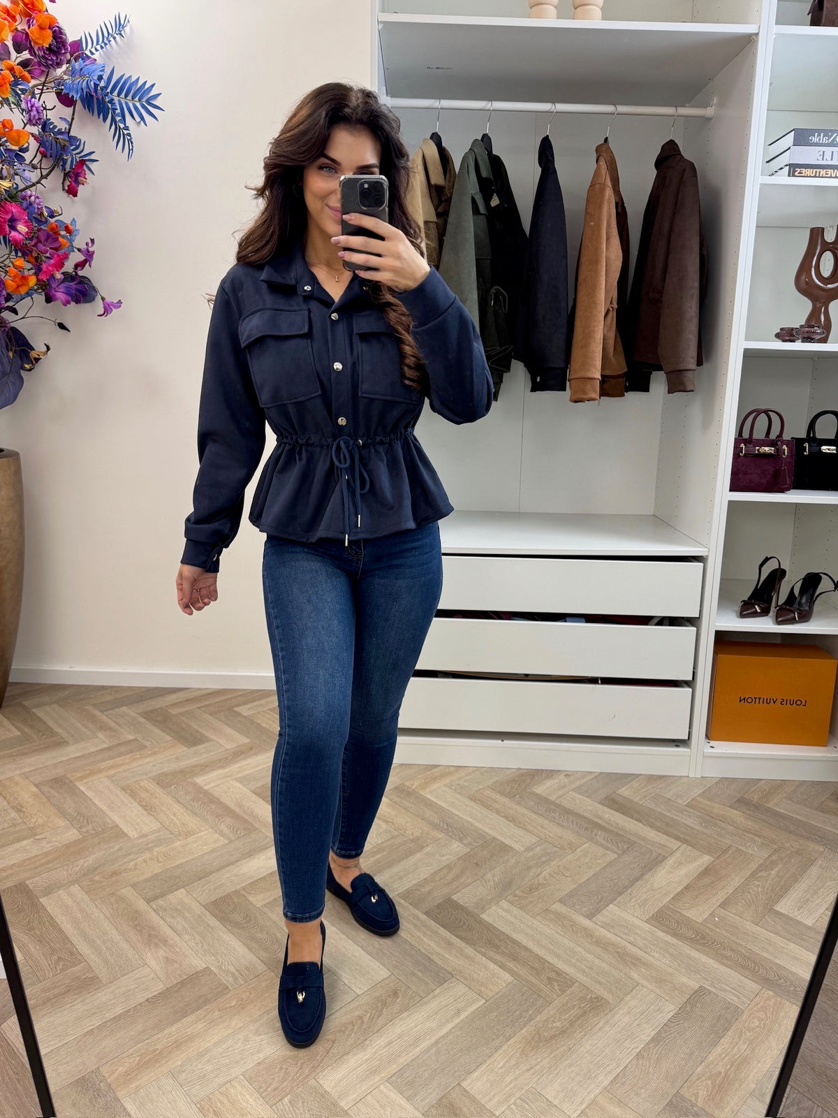 Suede Jacket Sita Navy
