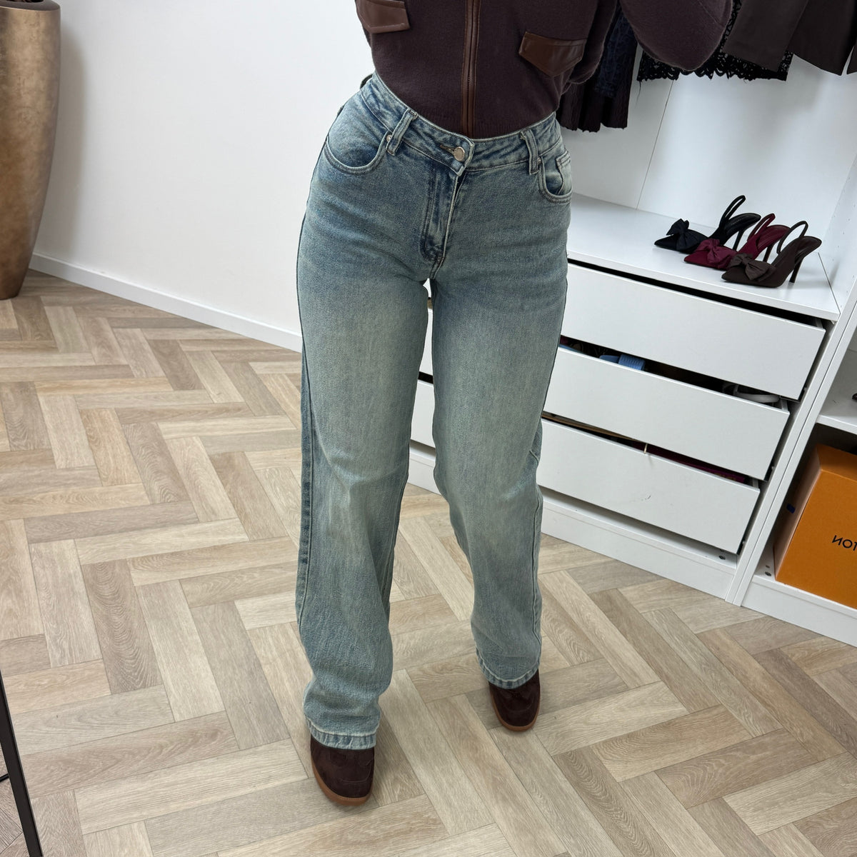 Jeans Leather Pockets V5133