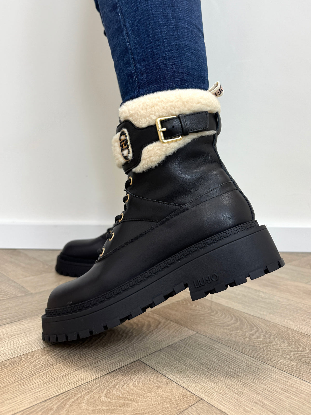 Ankle Boots Teddy Calf Leather Black Liu Jo 2020