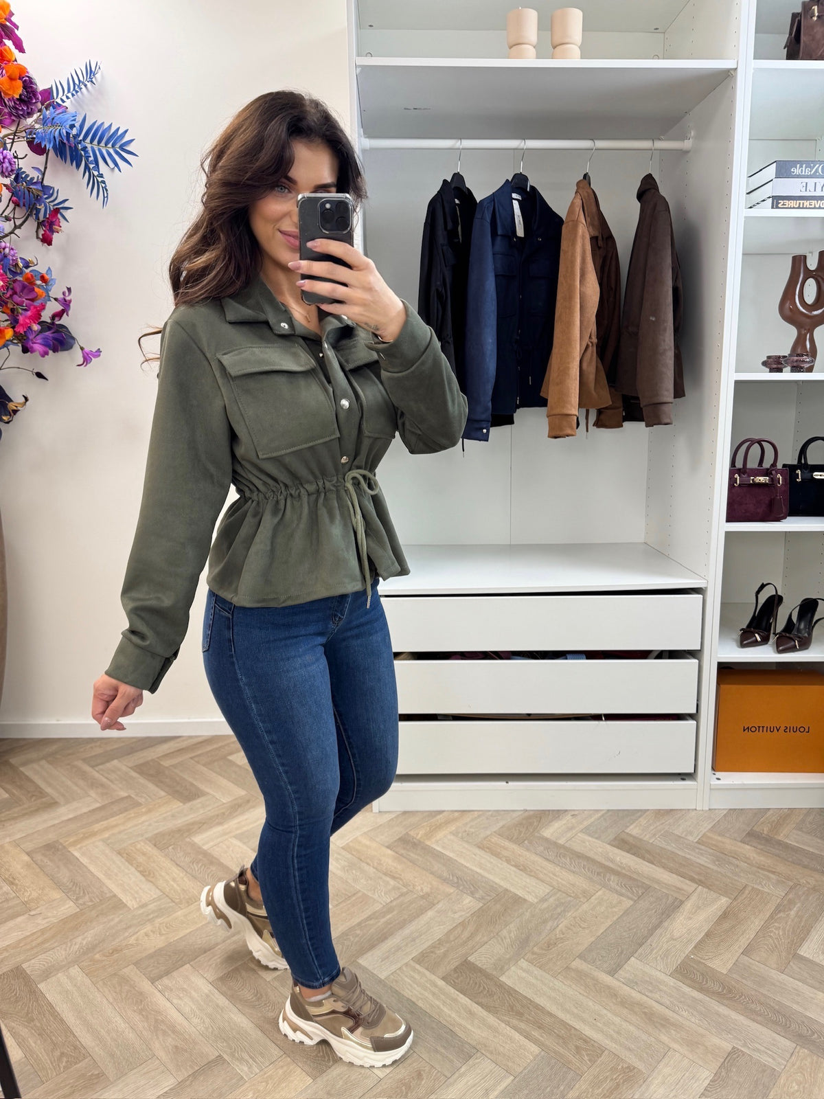 Suede Jacket Sita Army