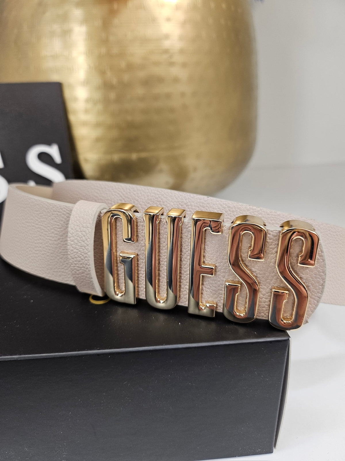 Belt Logo Beige Guess 136
