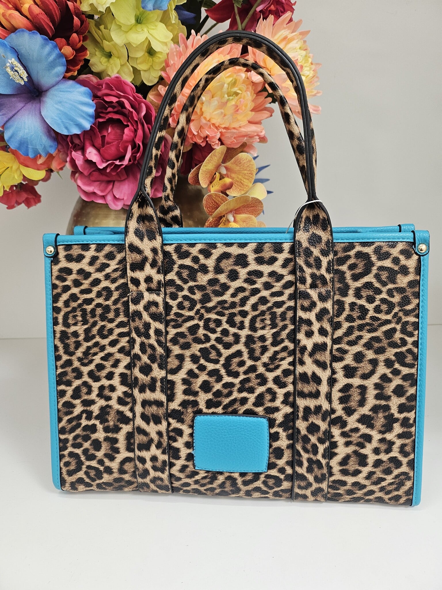 Tote bag Leopard BW-888 Turquoise