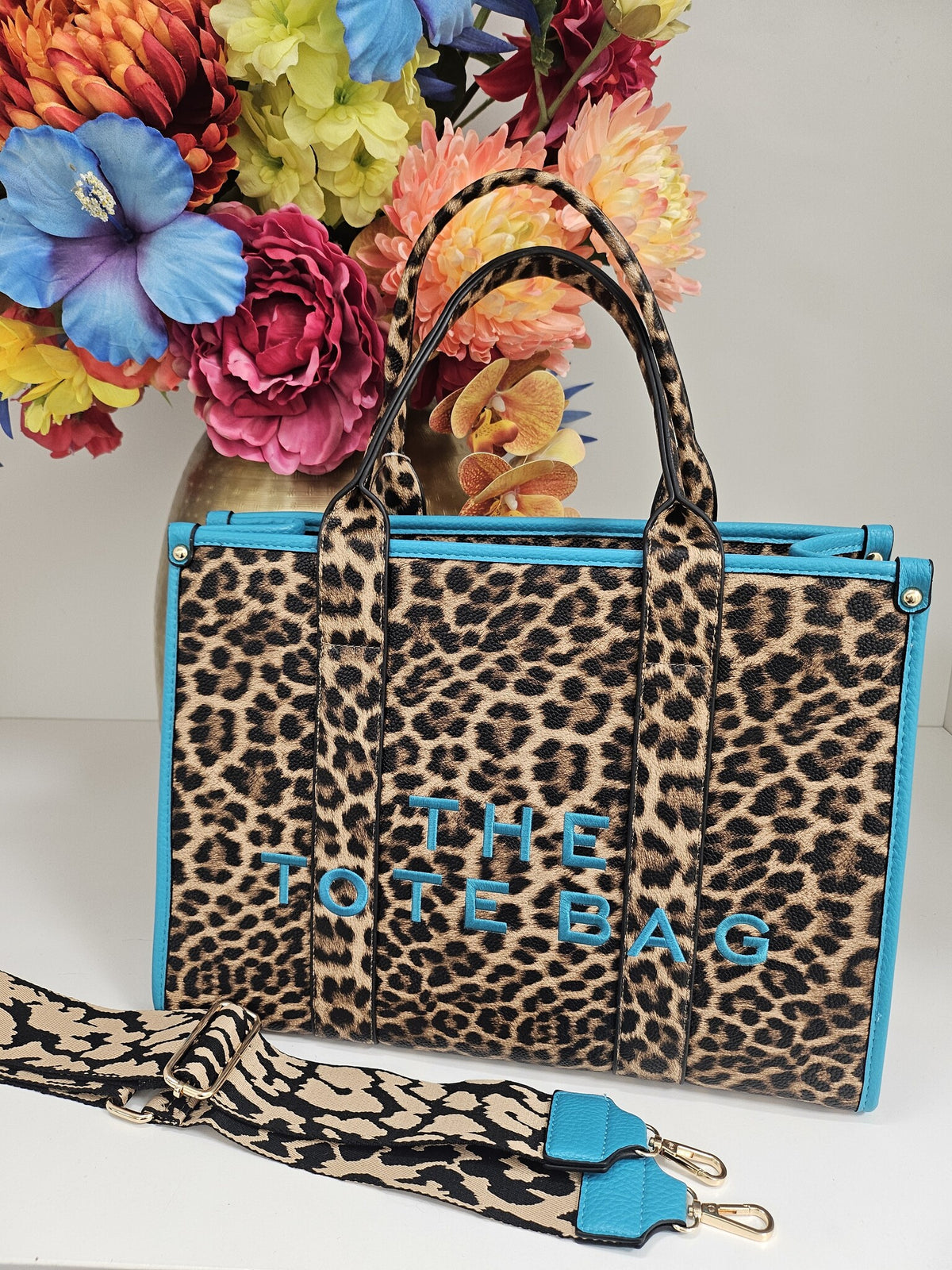 Tote bag Leopard BW-888 Turquoise