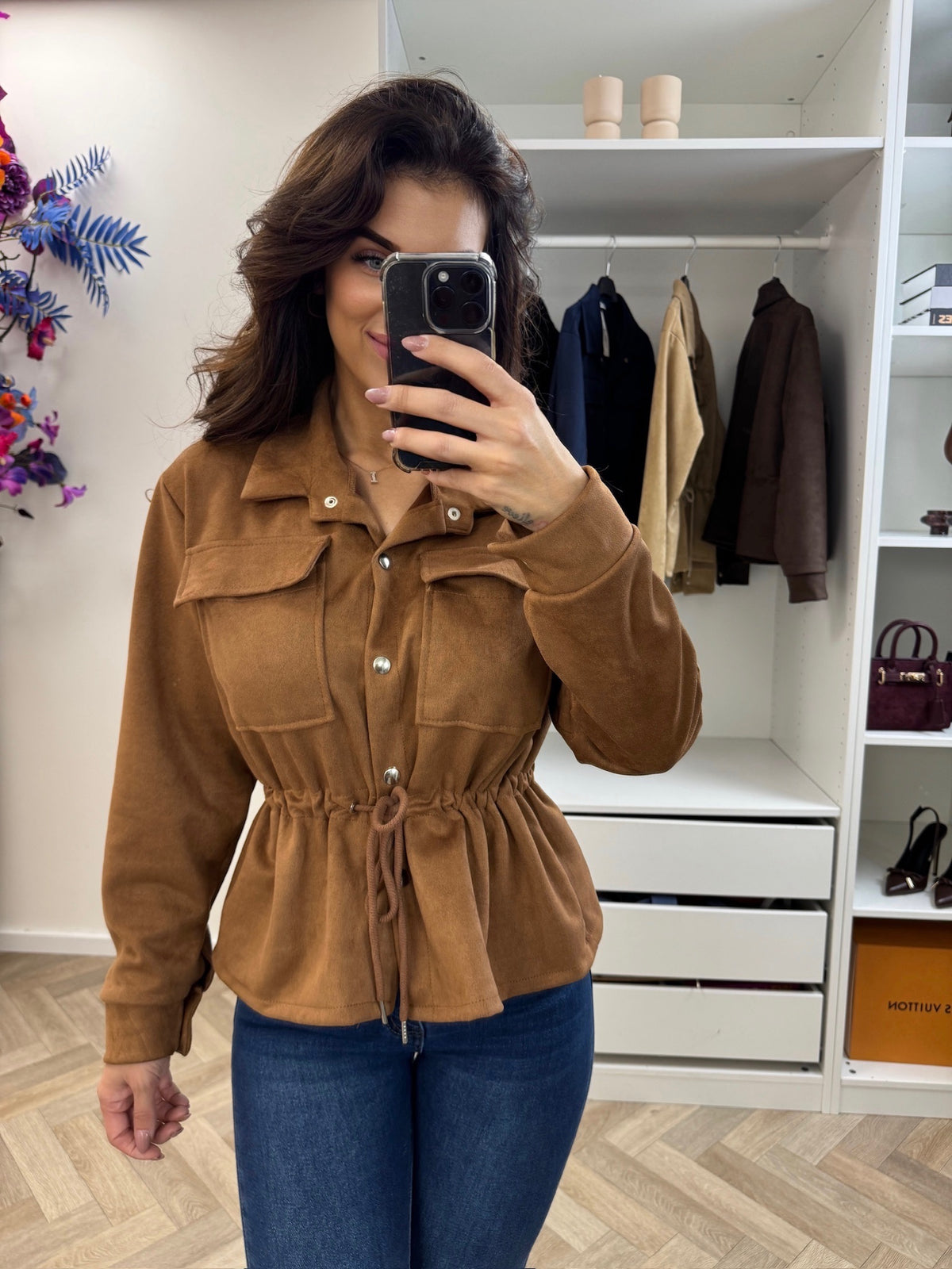 Suede Jacket Sita Camel