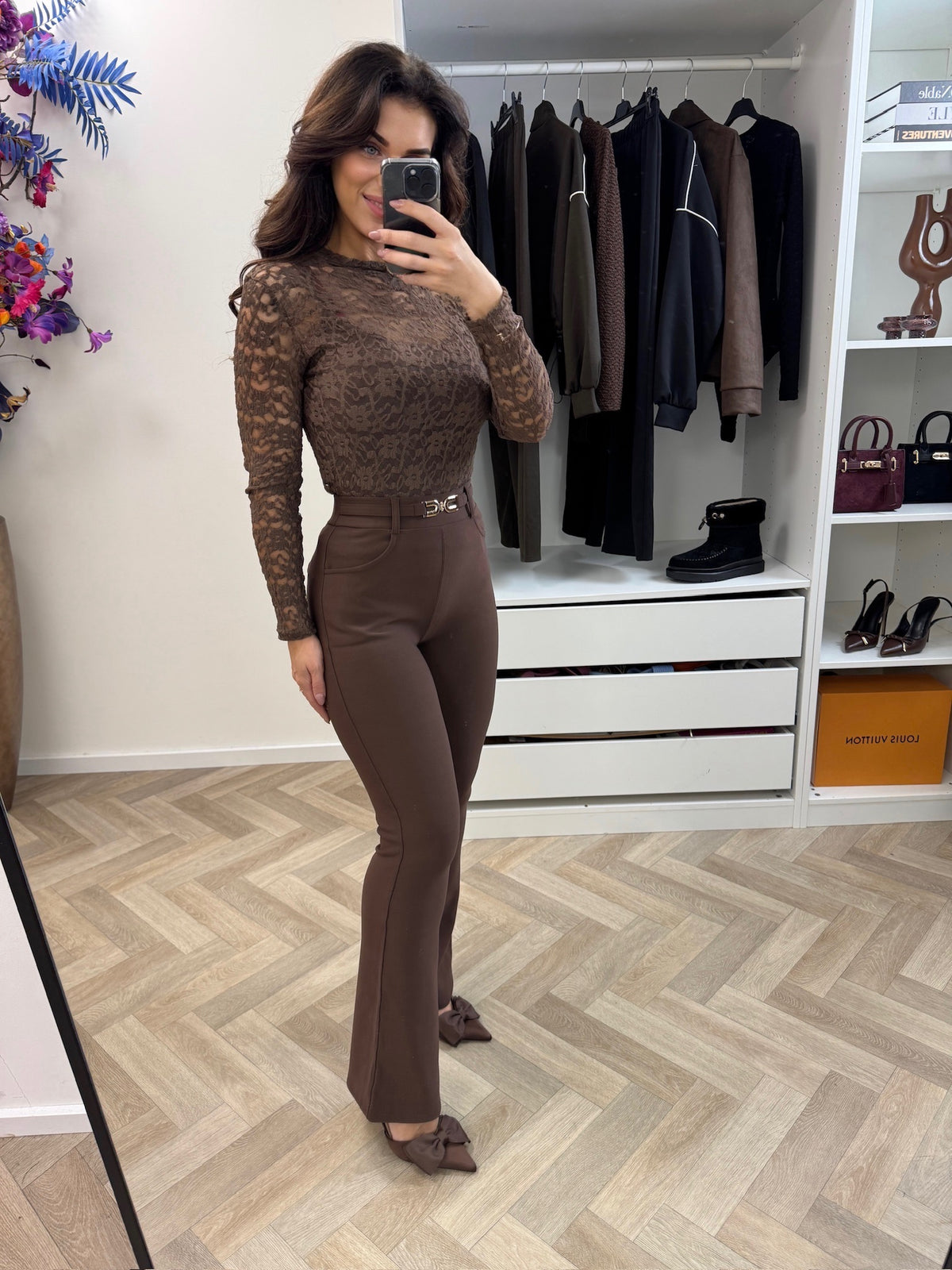 Lace Top By Swan Emma Choco TE525