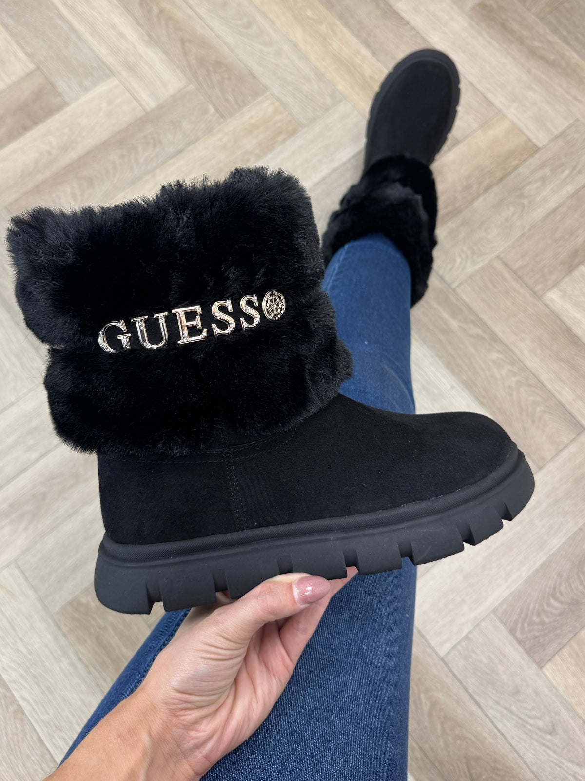 Boots Maribel Black Guess 1434