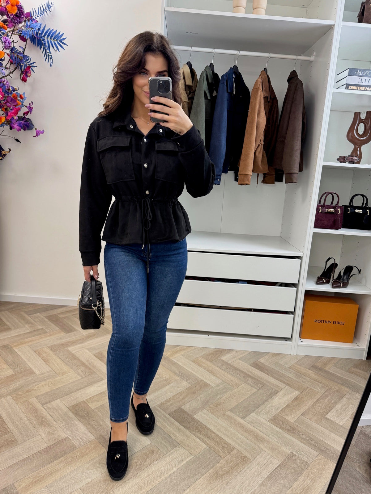 Suede Jacket Sita Black