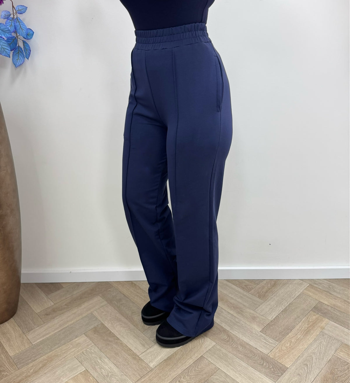 Pants Straight By Swan Navy HS6169