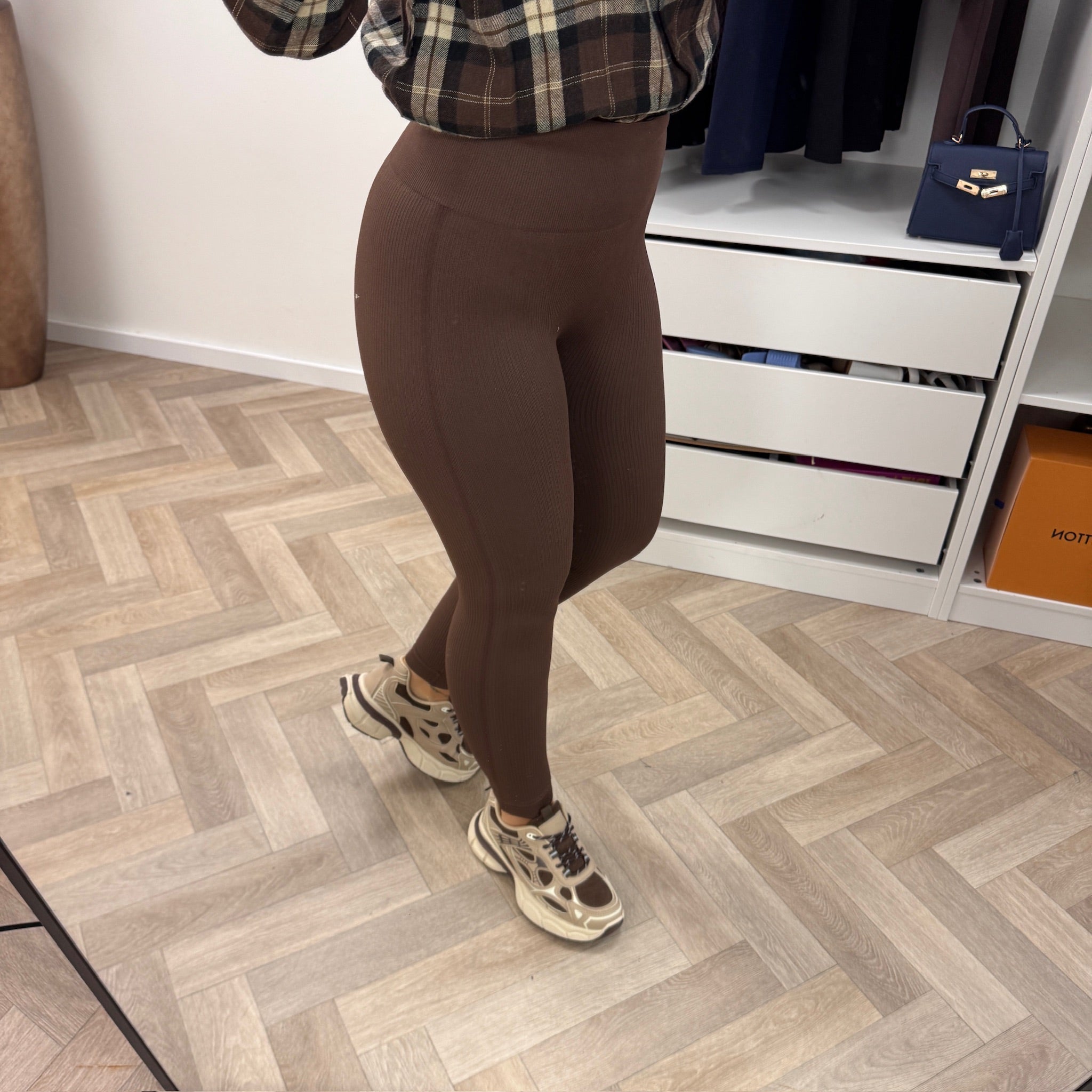 Rib Legging Choco LM8827