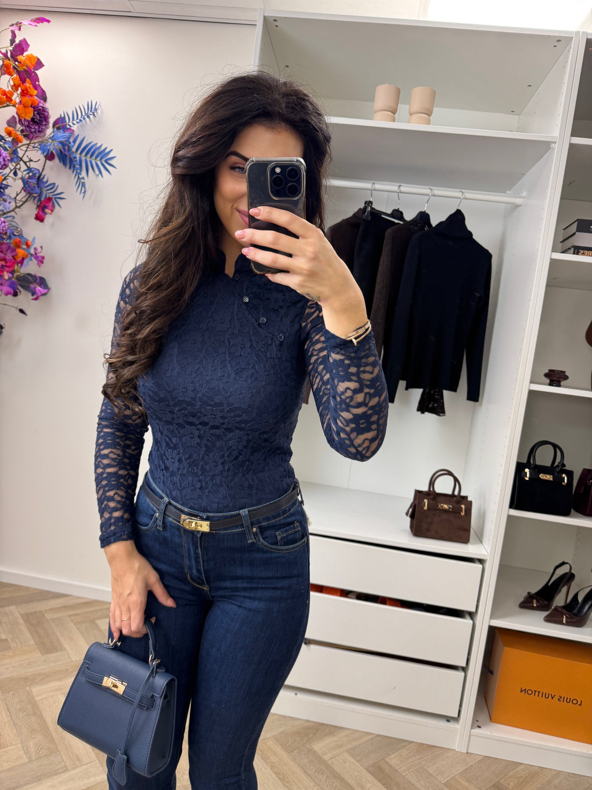 Top Ashley Lace TE561 Navy
