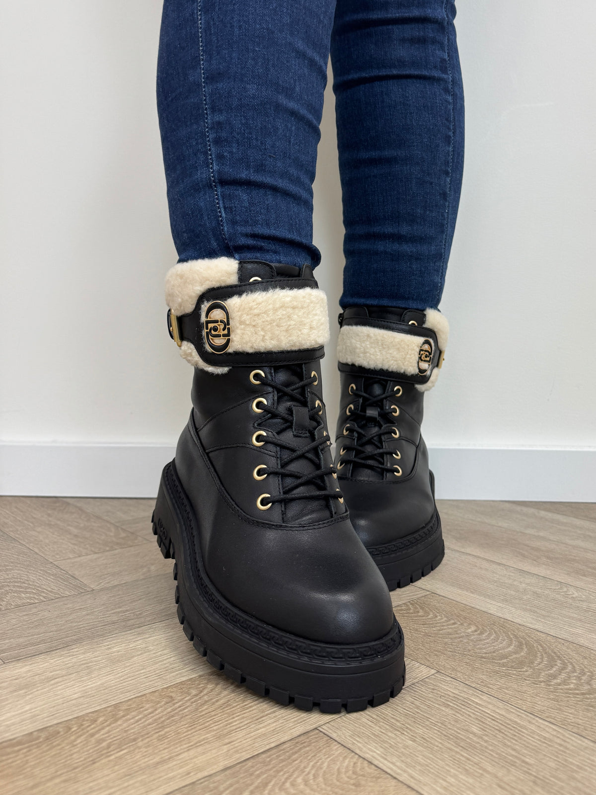 Ankle Boots Teddy Calf Leather Black Liu Jo 2020