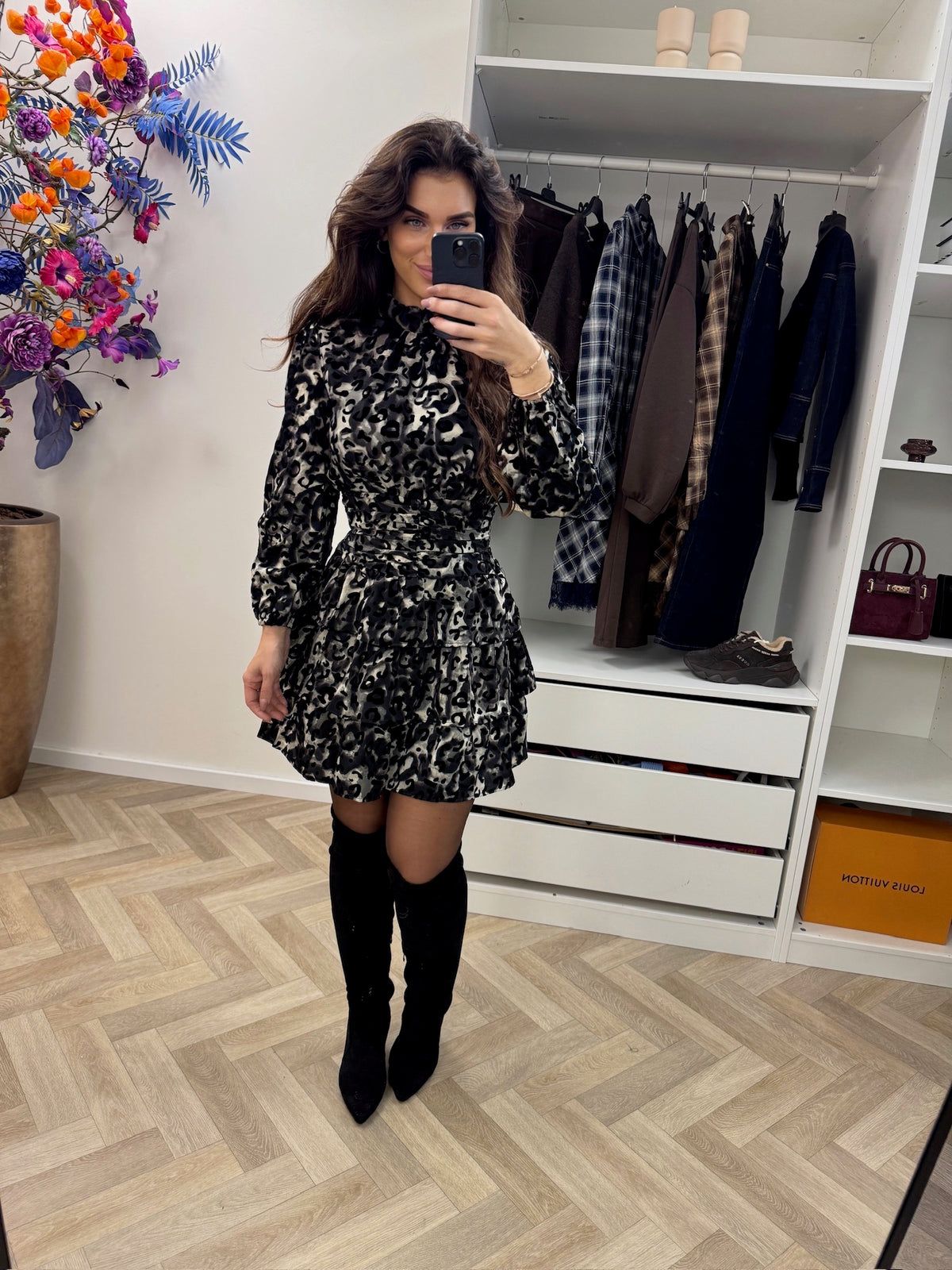 Dress Leopard Grey CY4521A