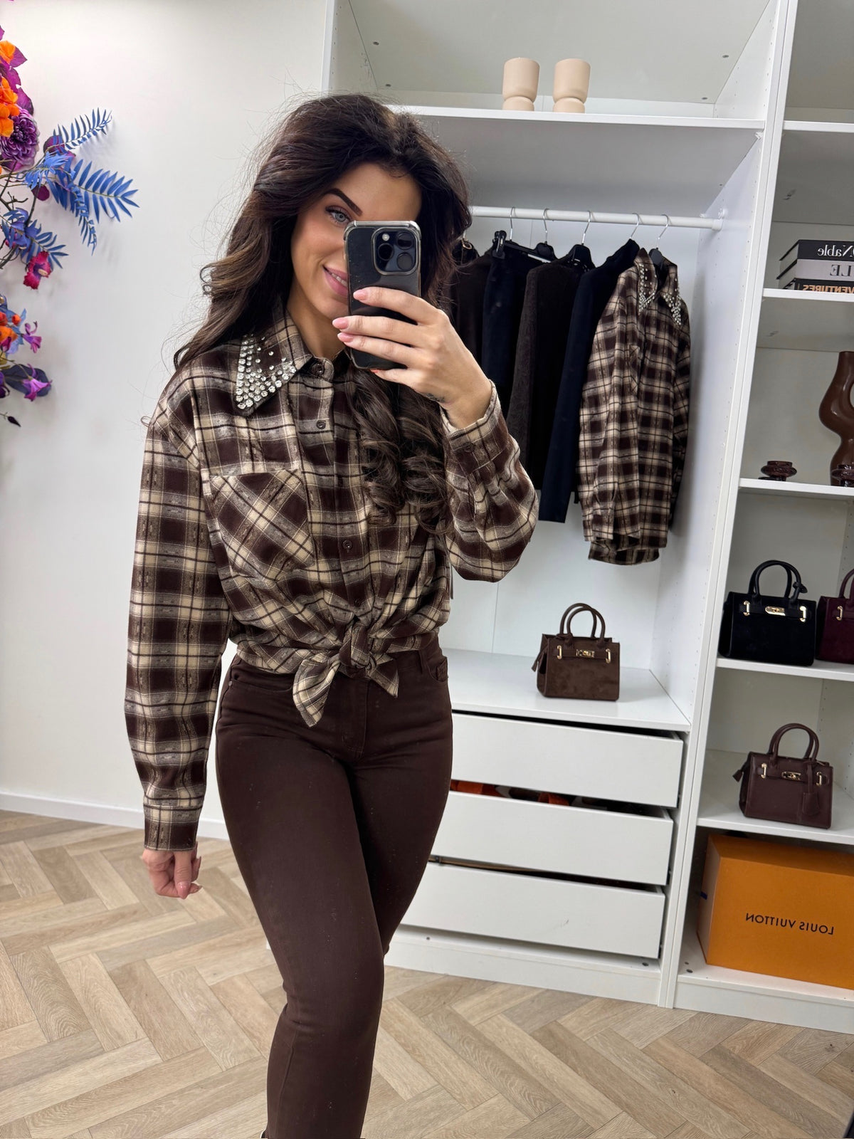 Blouse Felina Diamonds Choco EN141