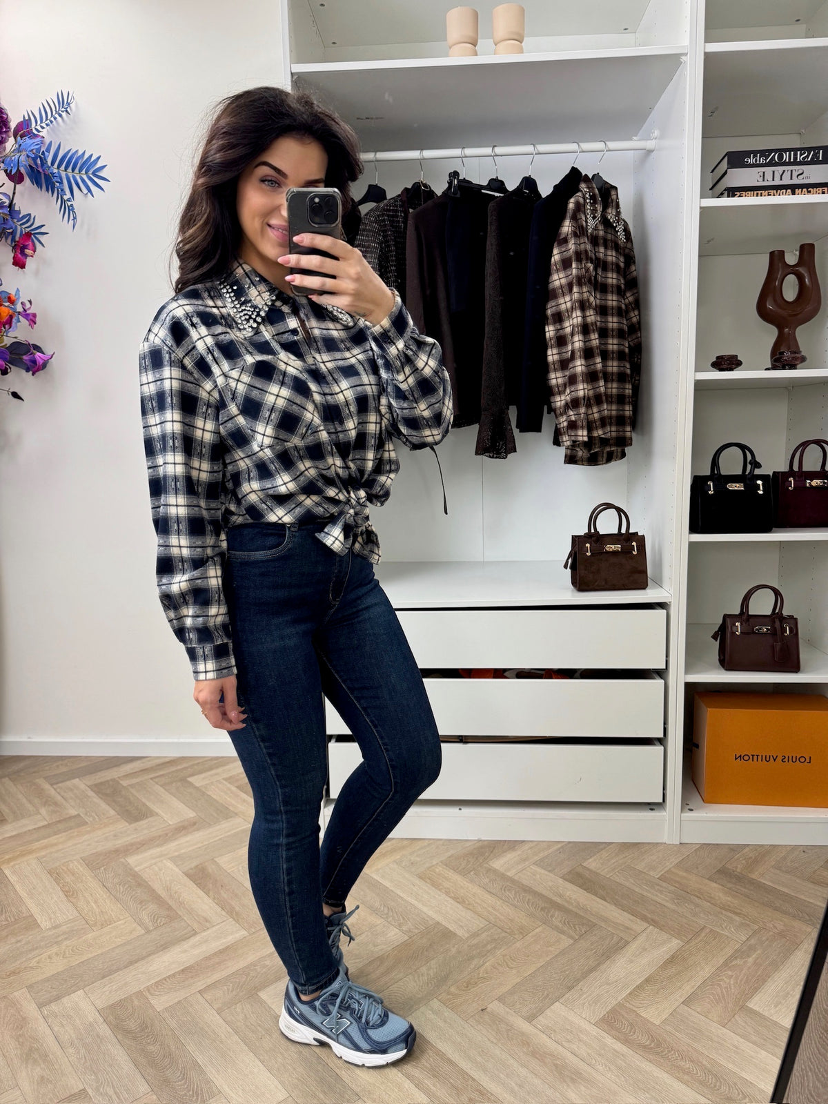 Blouse Felina Diamonds Navy EN141