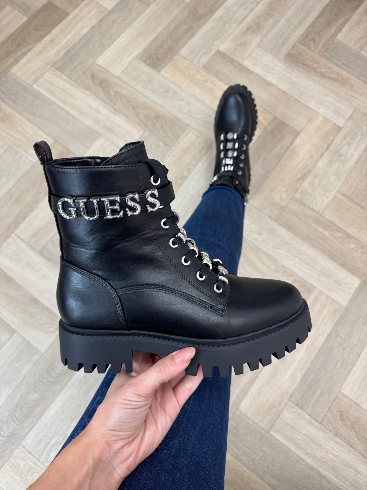 Boots Ficki Zilver Black Guess 1488