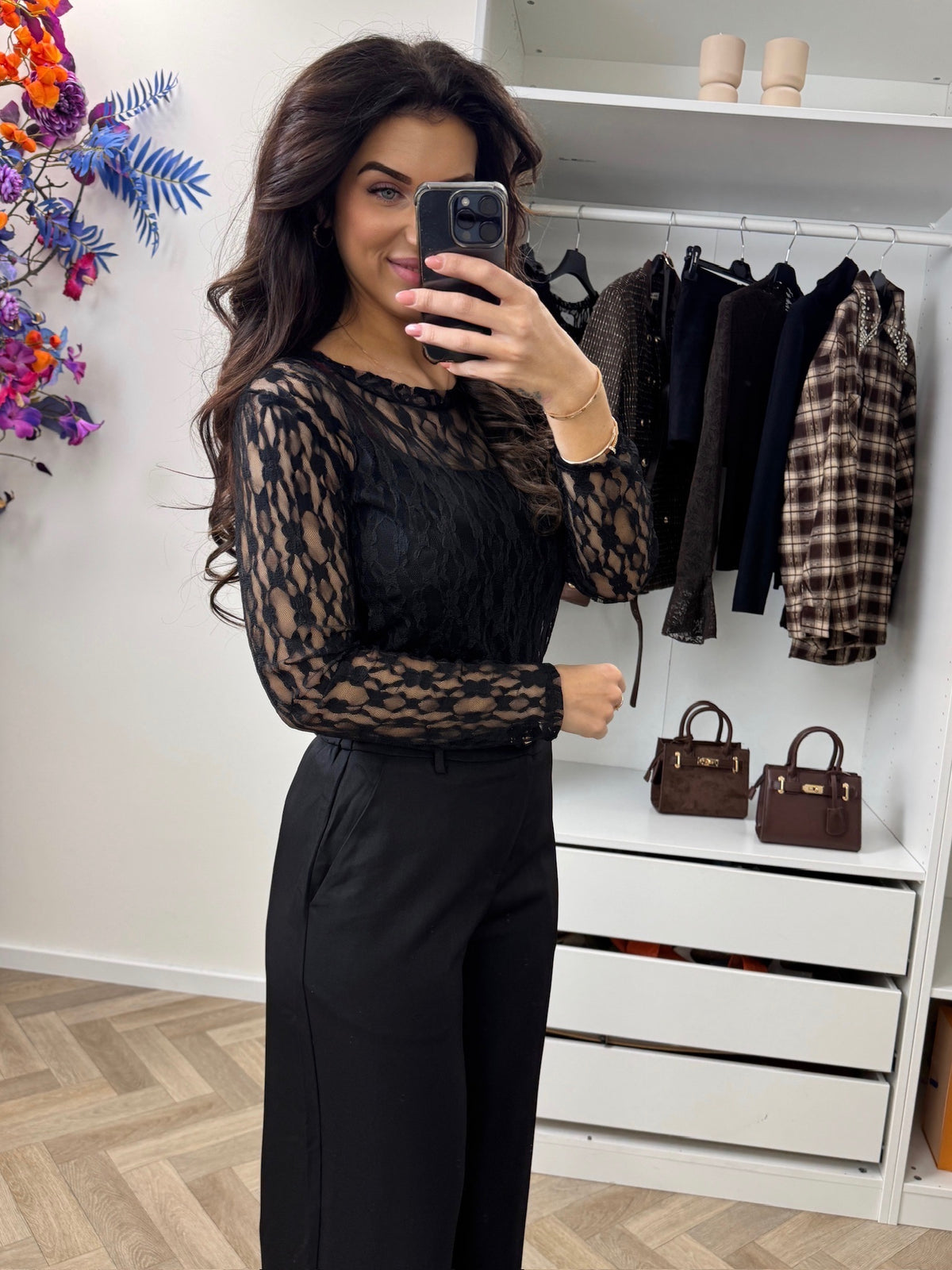 Top Lina Lace Black