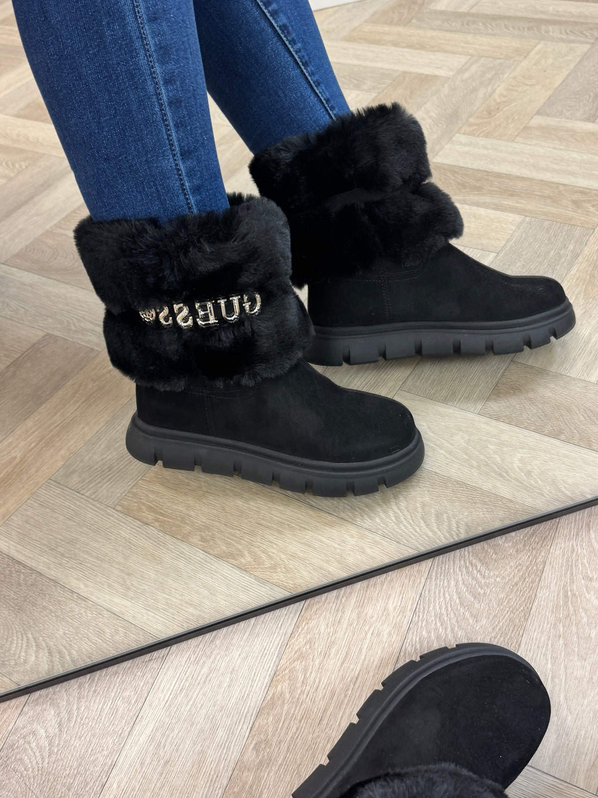 Boots Maribel Black Guess 1434