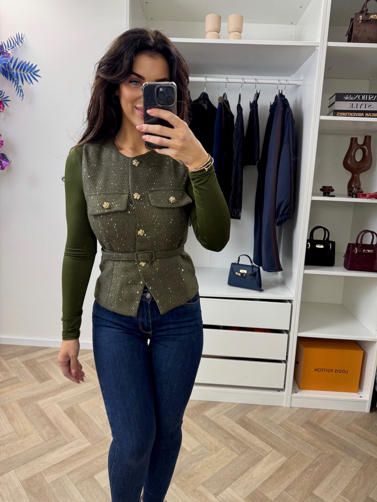 Gilet Boucle Lurex Army ZD1107