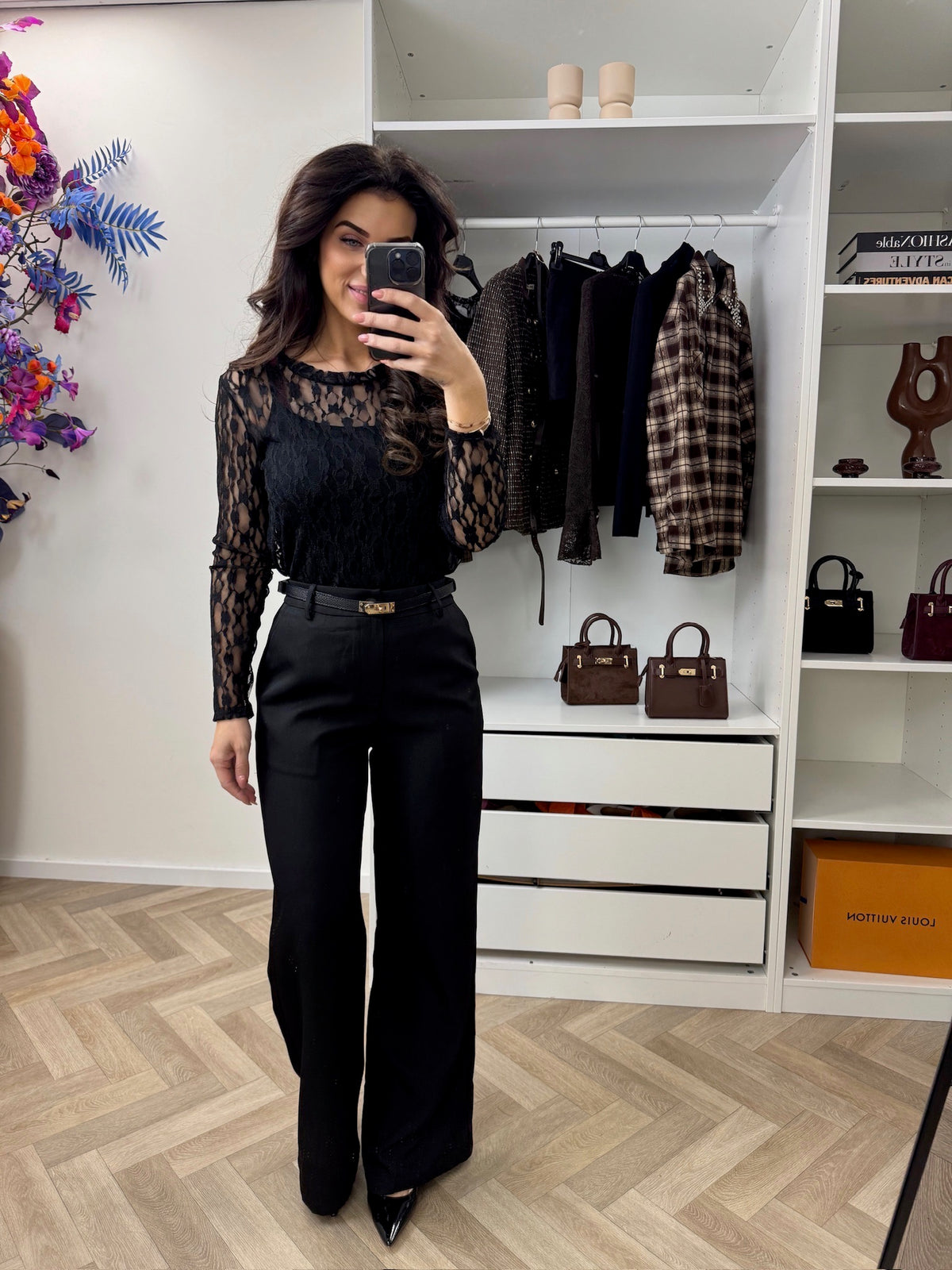 Top Lina Lace Black