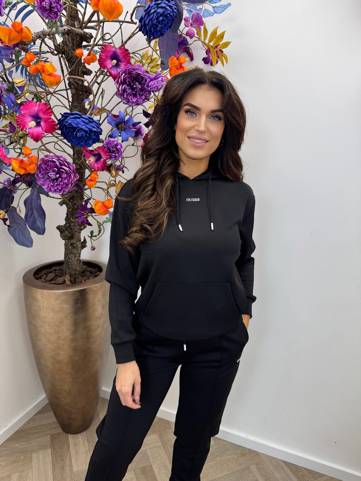 Hoodie Fabrizia Black Guess 1406