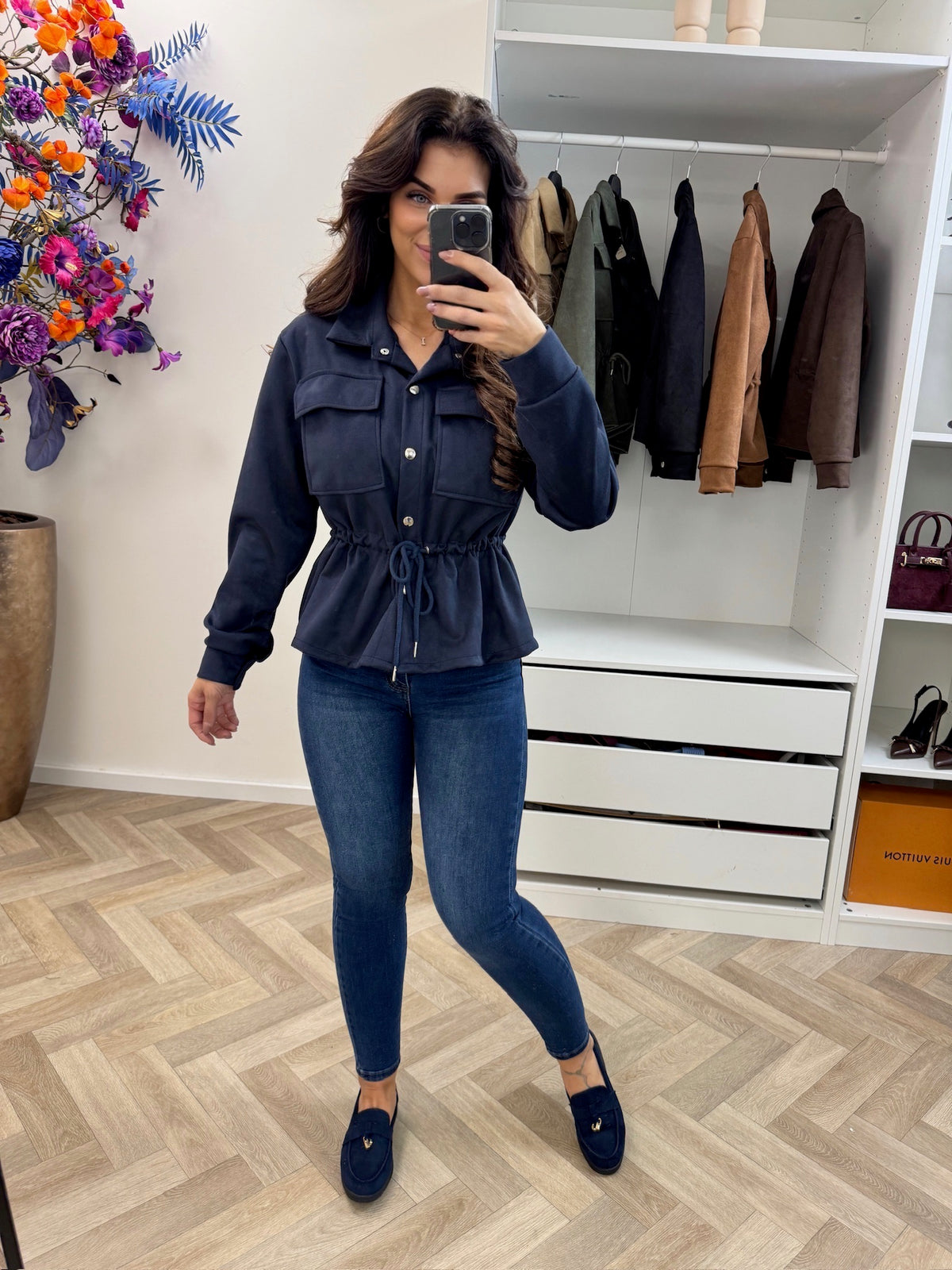 Suede Jacket Sita Navy