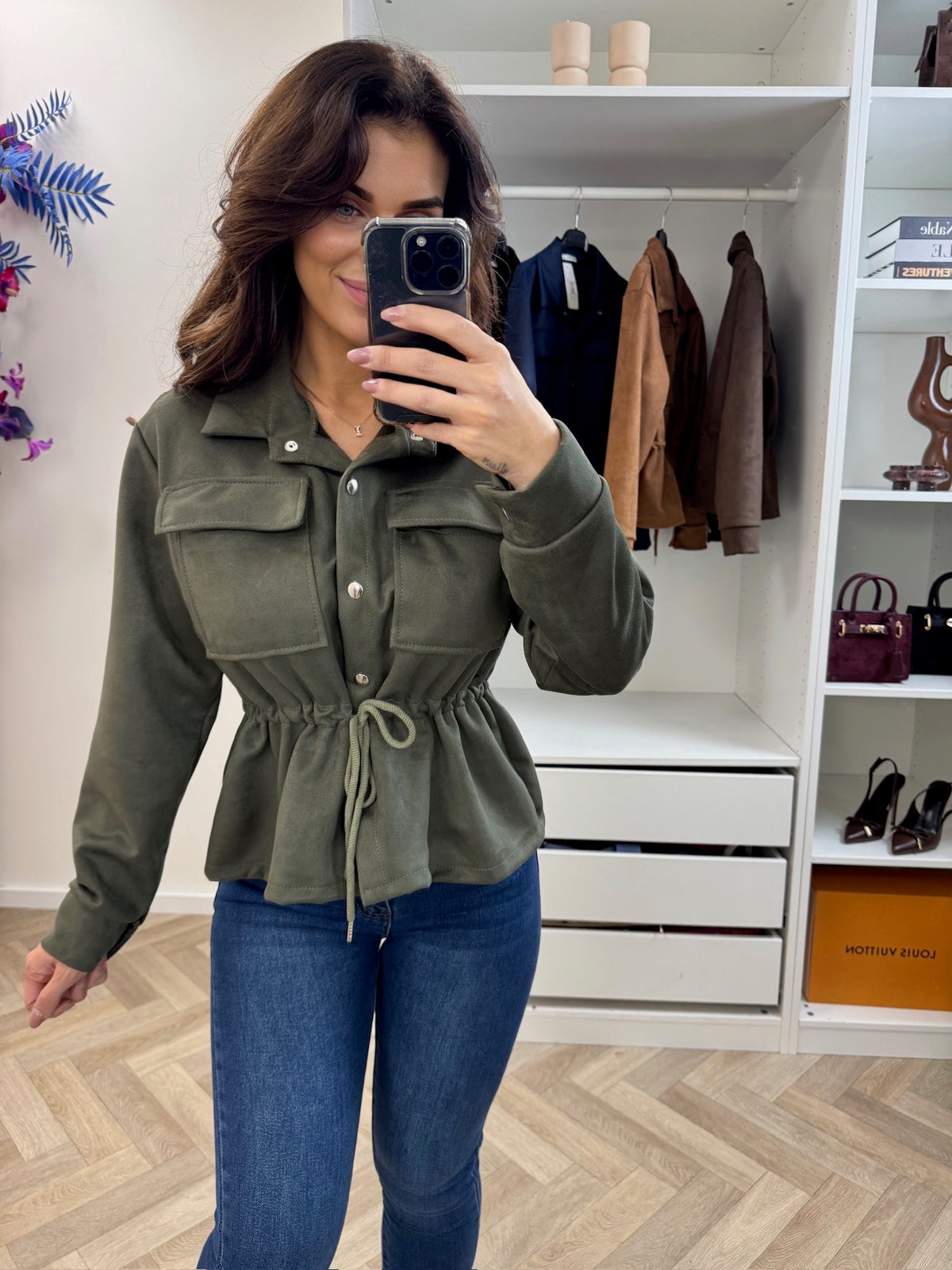 Suede Jacket Sita Army