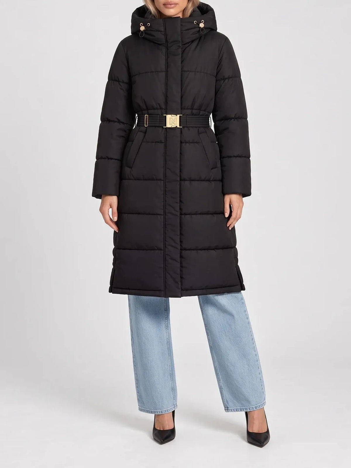 Anara Long Puffer Black Nikkie