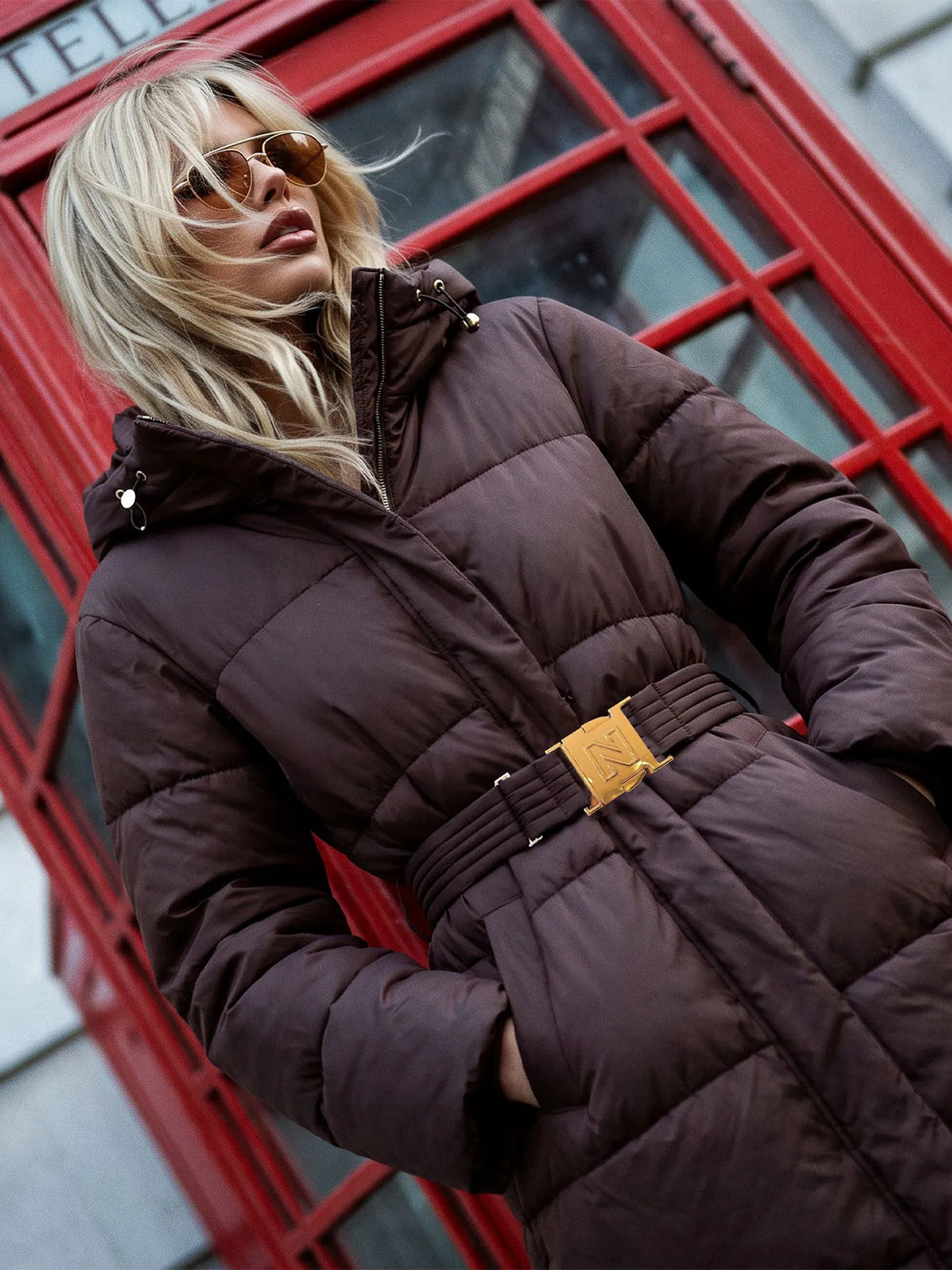 Anara Long Puffer Chocolate Martini Nikkie