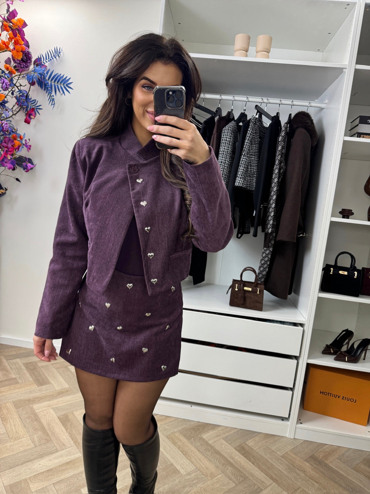 Jacket With Hearts Magenta PR53321