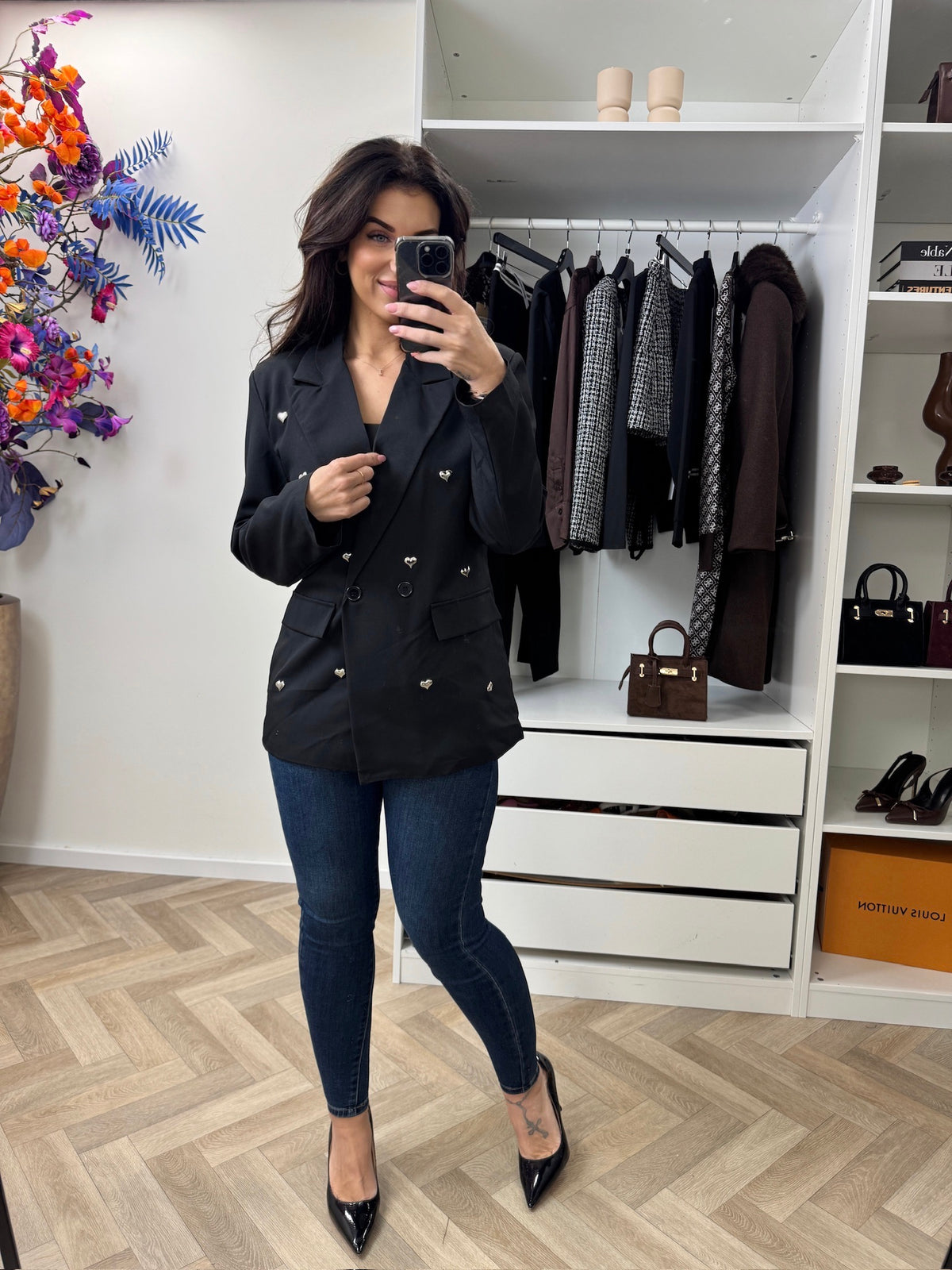 Blazer Mini Hearts Black