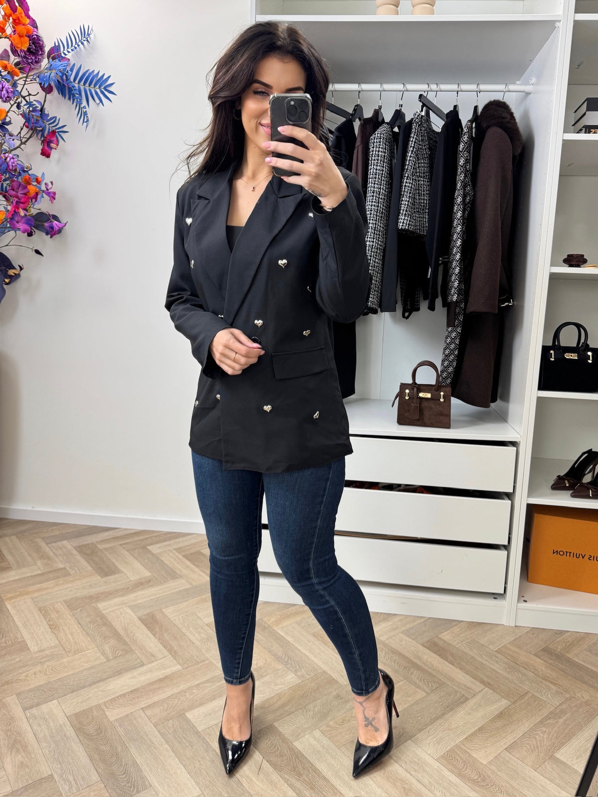 Blazer Mini Hearts Black