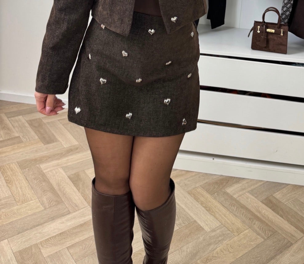 Short With Hearts Choco PR90667