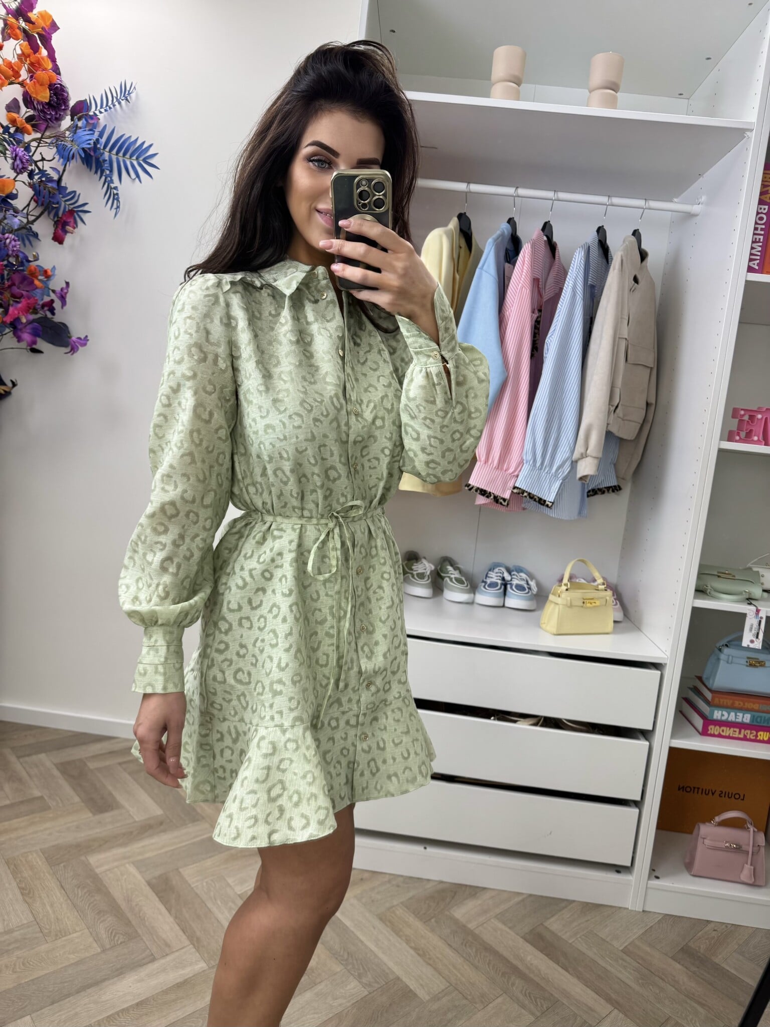 Dress Pragues Leopard Aloe Vera Nikkie