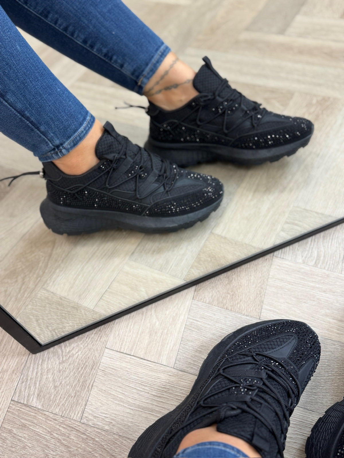 Sneakers Diamonds Steffie 88-132 Black