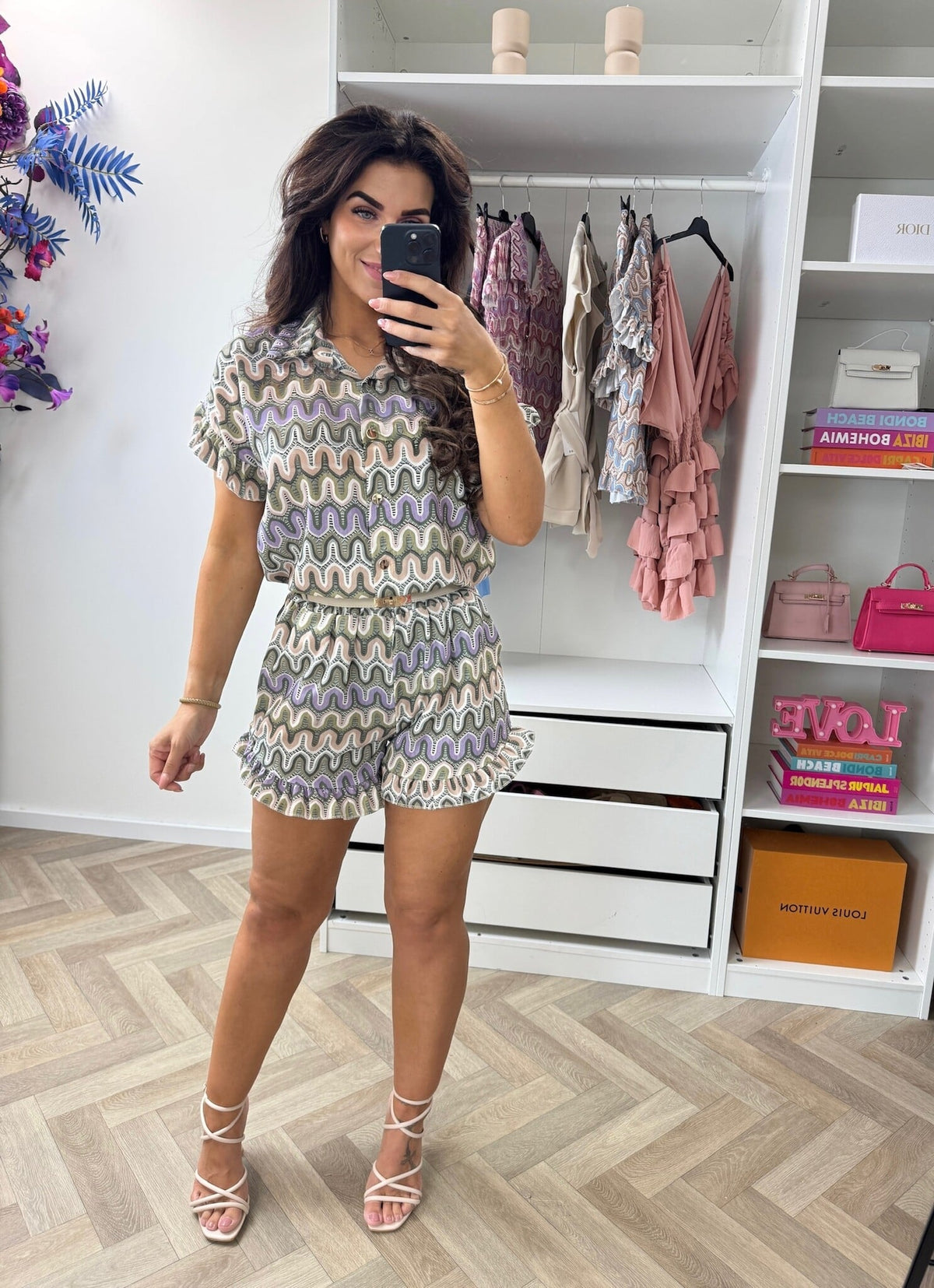 Set Wave Print Celina Light Green