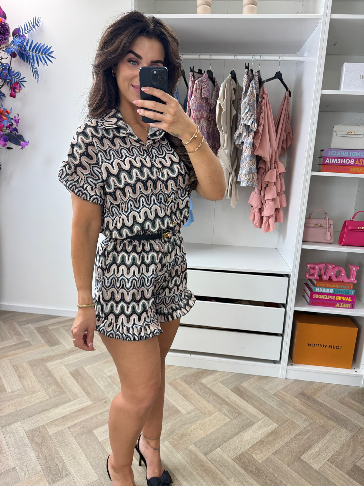 Set Wave Print Celina Black