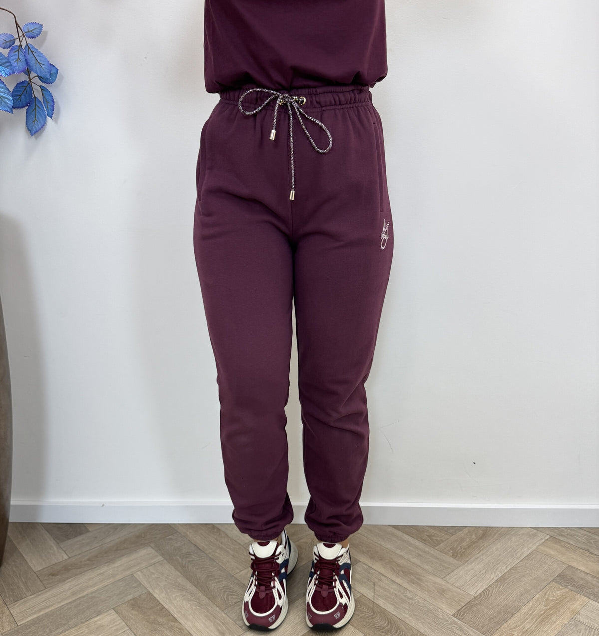 Pants LJ Logo Red Aubergine Liu Jo 1963