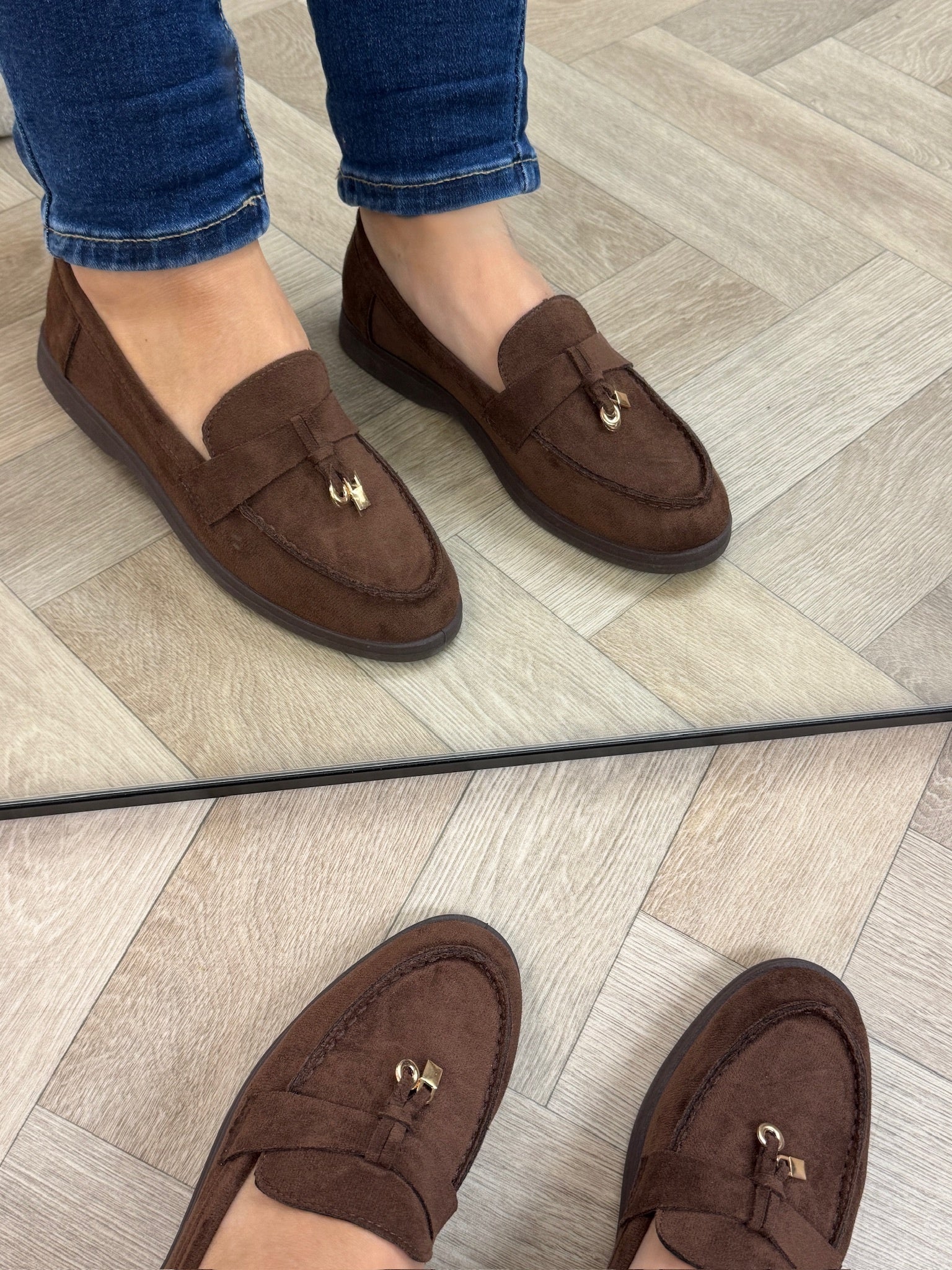 Suede Loafers Classic AQ229 Choco