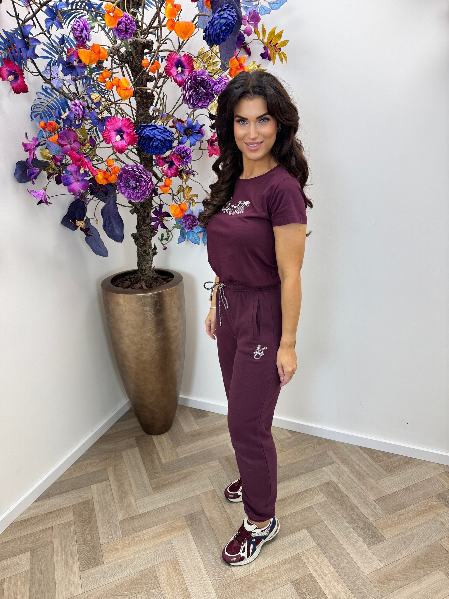 T-shirt Liu Jo Logo Red Aubergine 1966