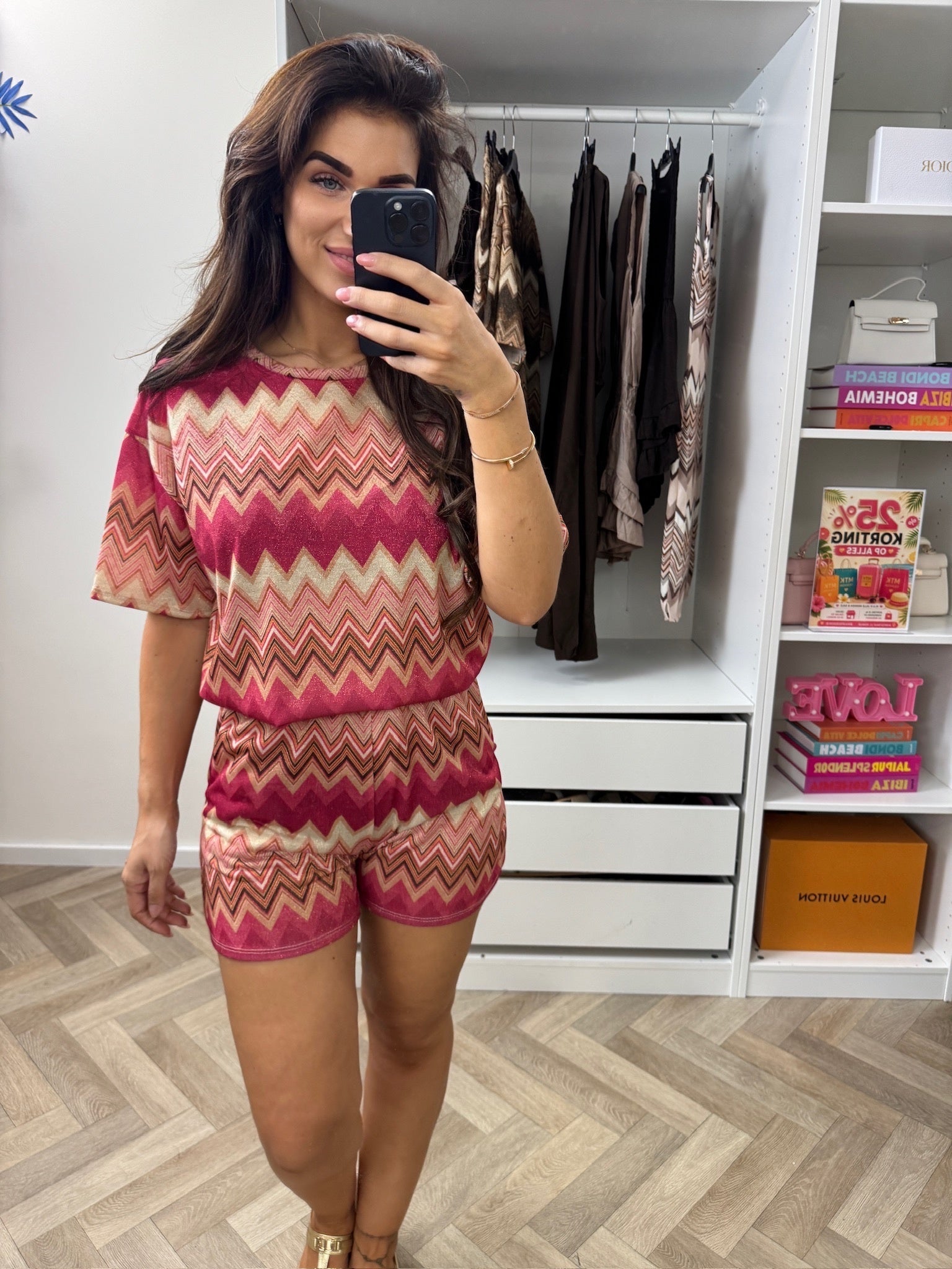 Set Lurex Zigzag Nikky Fuchsia