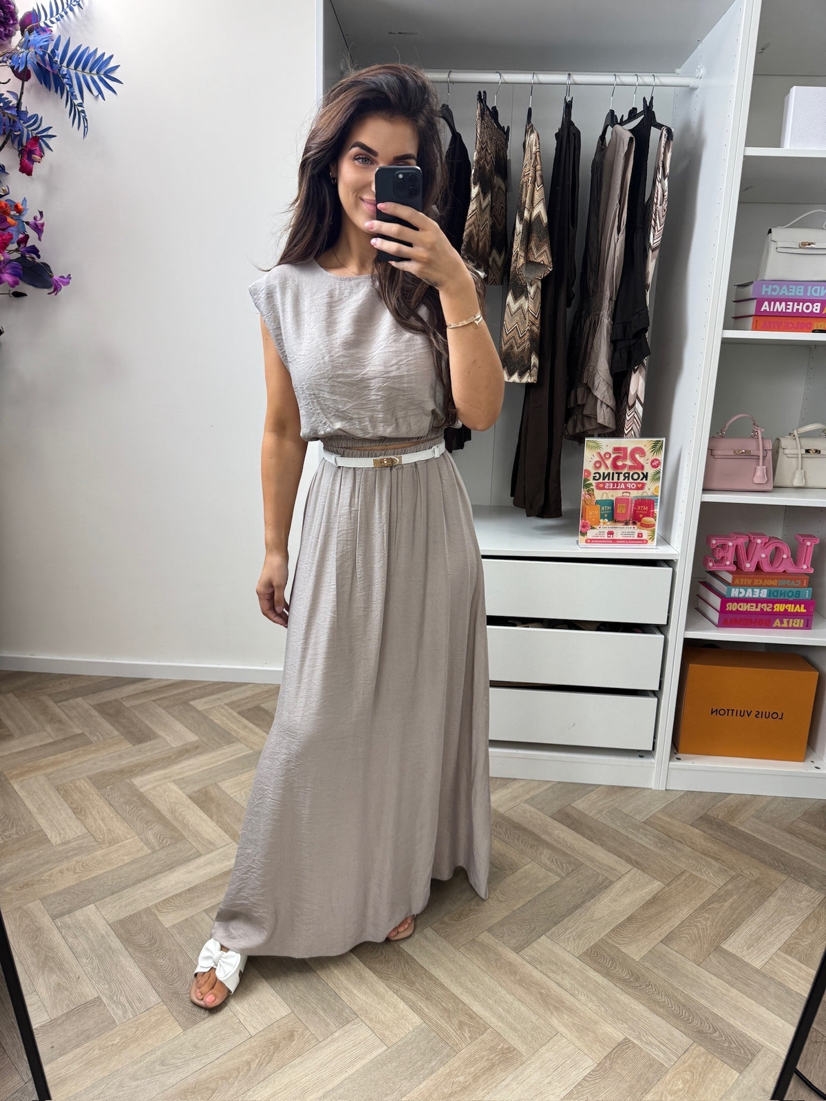 Set Long Skirt Beige