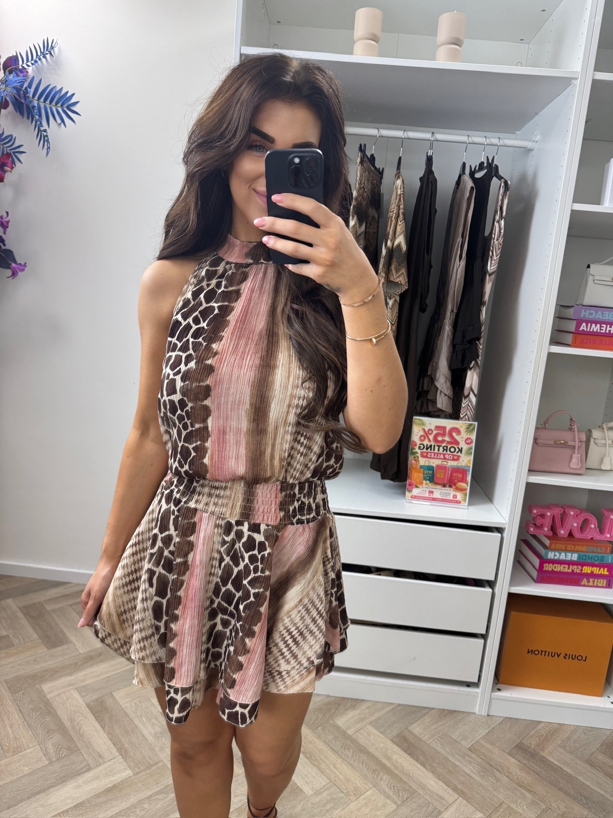 Dress Animal Print Pink