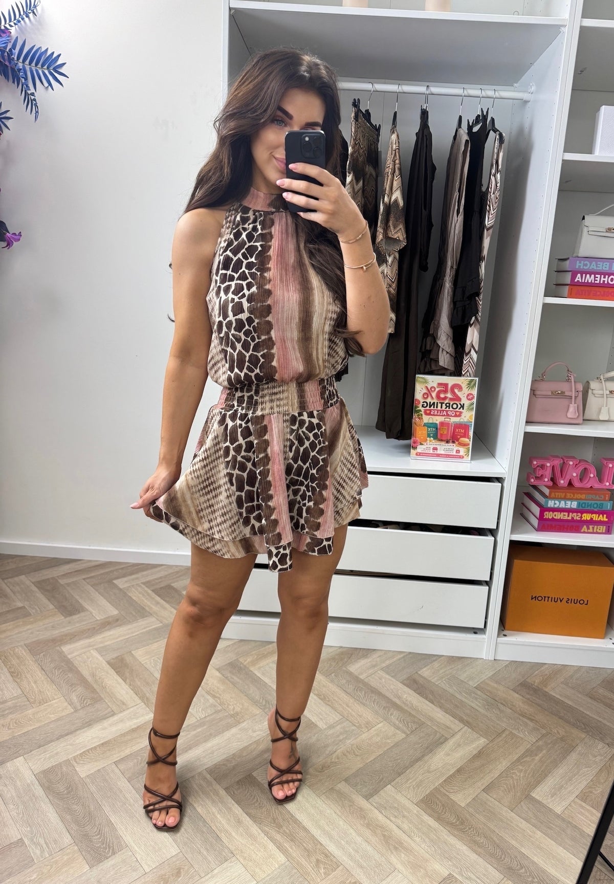 Dress Animal Print Pink