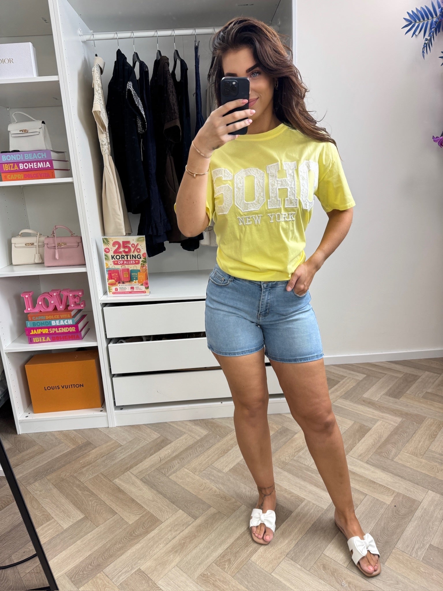 T-shirt Soho Lace Yellow White CY5481E