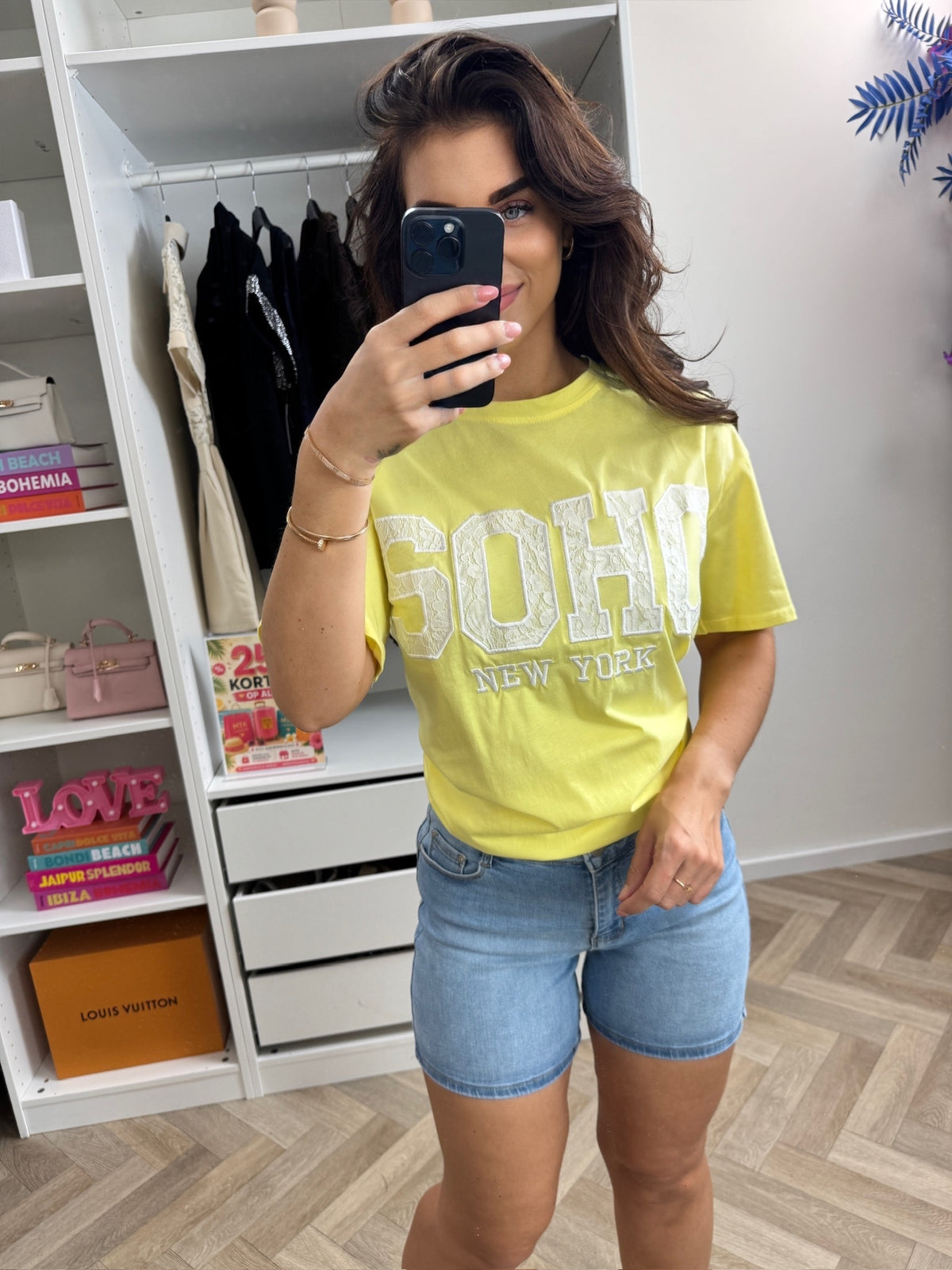T-shirt Soho Lace Yellow White CY5481E