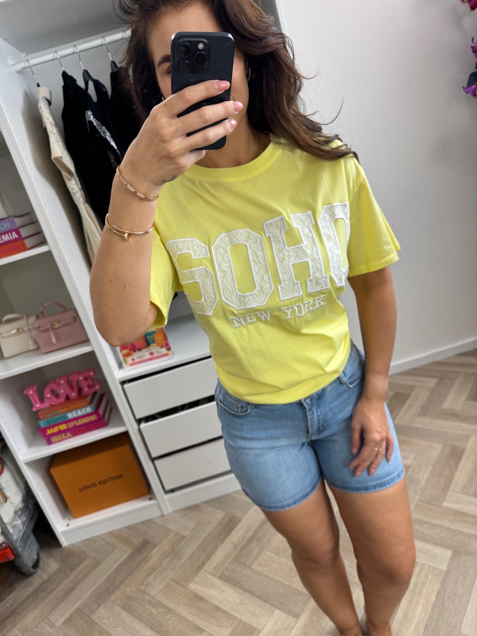T-shirt Soho Lace Yellow White CY5481E