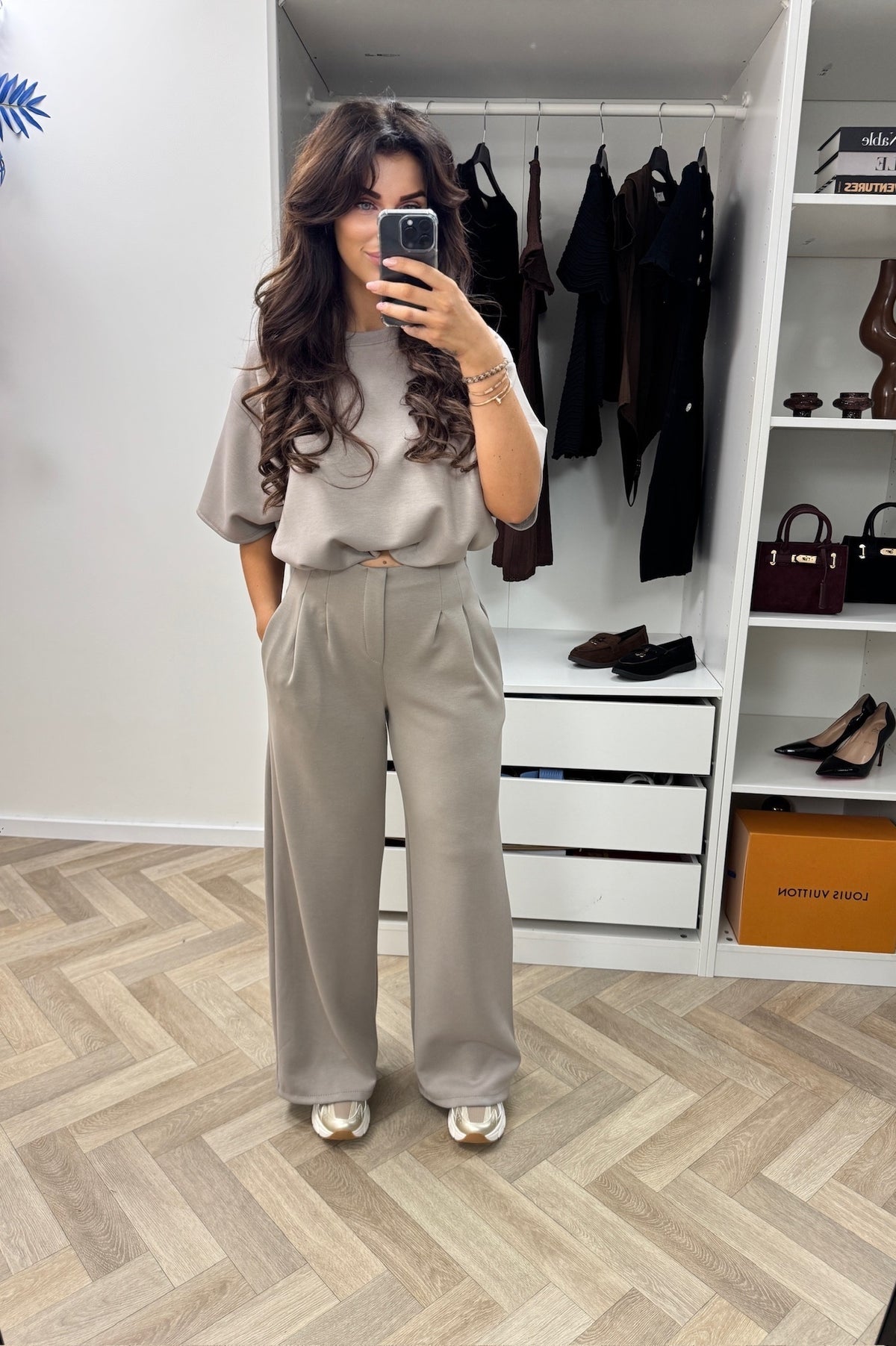 Joggings Set Donna New Taupe