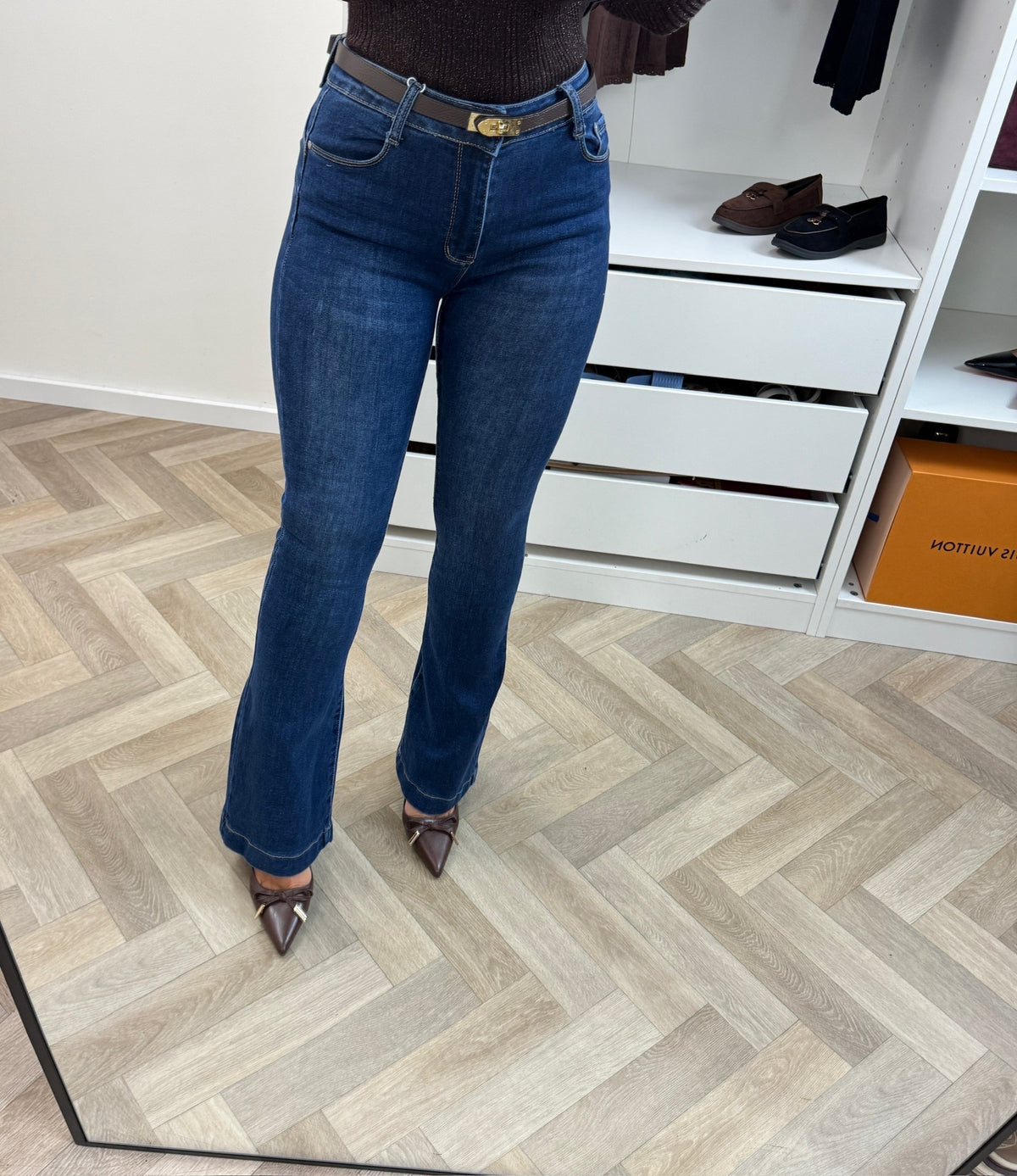 Perfect Flair Stretch Jeans Dark Blue M1076-11