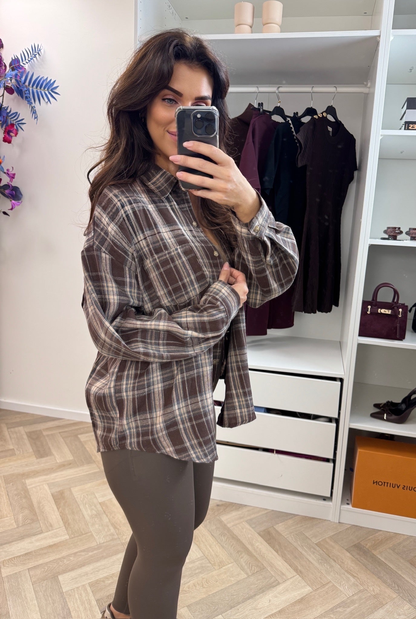 Blouse Ruit Basic R2787 Taupe
