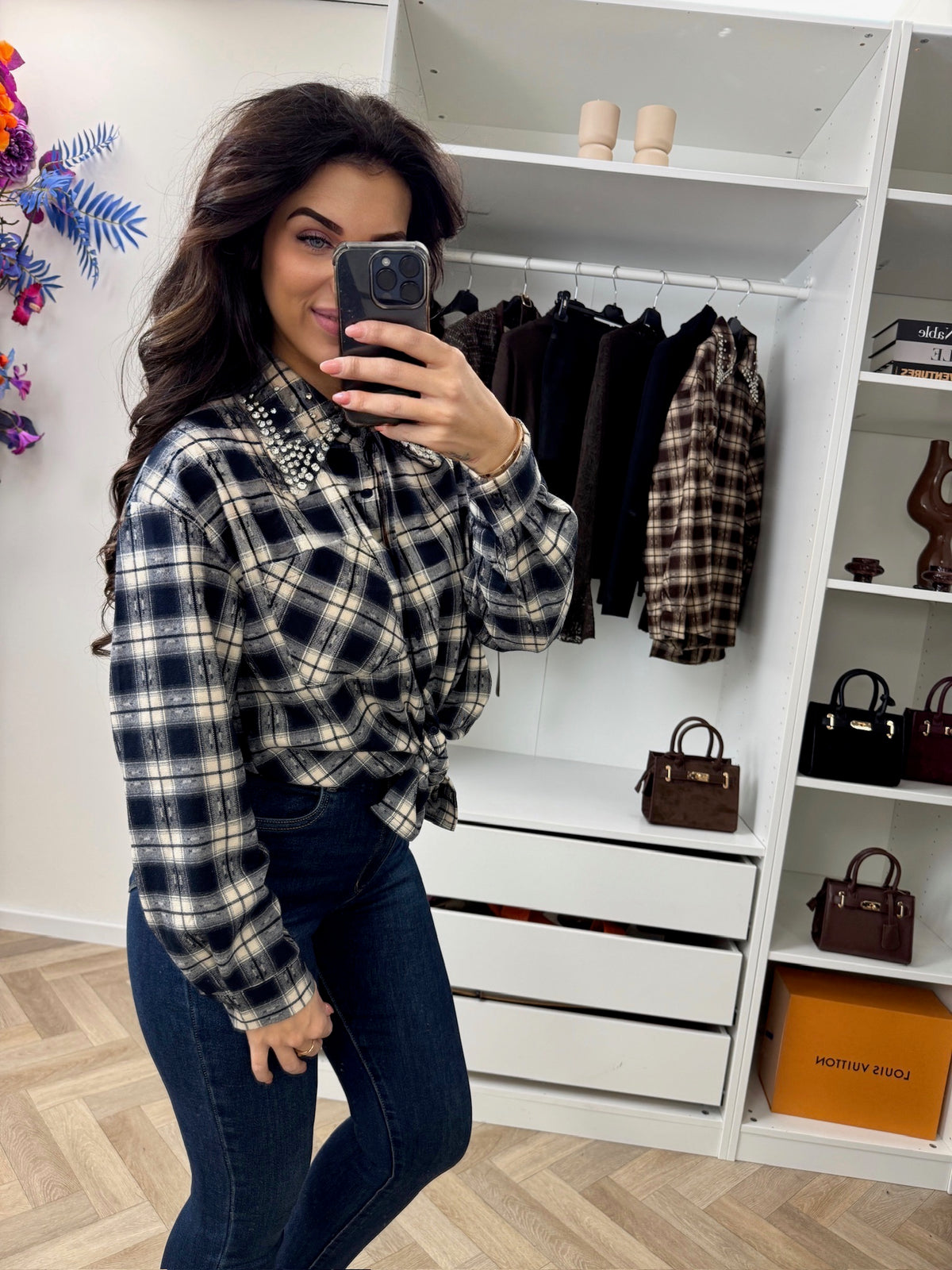 Blouse Felina Diamonds Navy  EN141